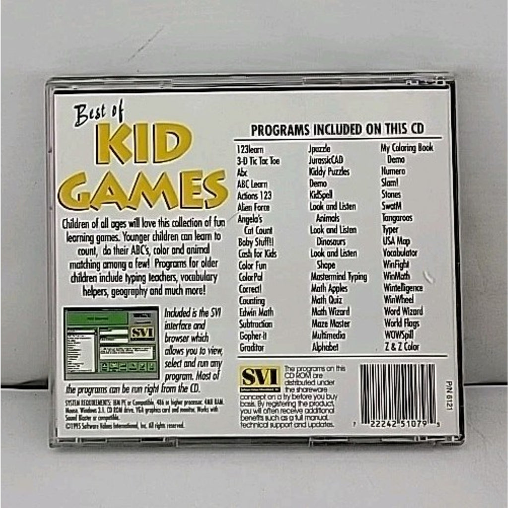 Best of Kid Games PC CD-ROM Video Game (PC, 1995)