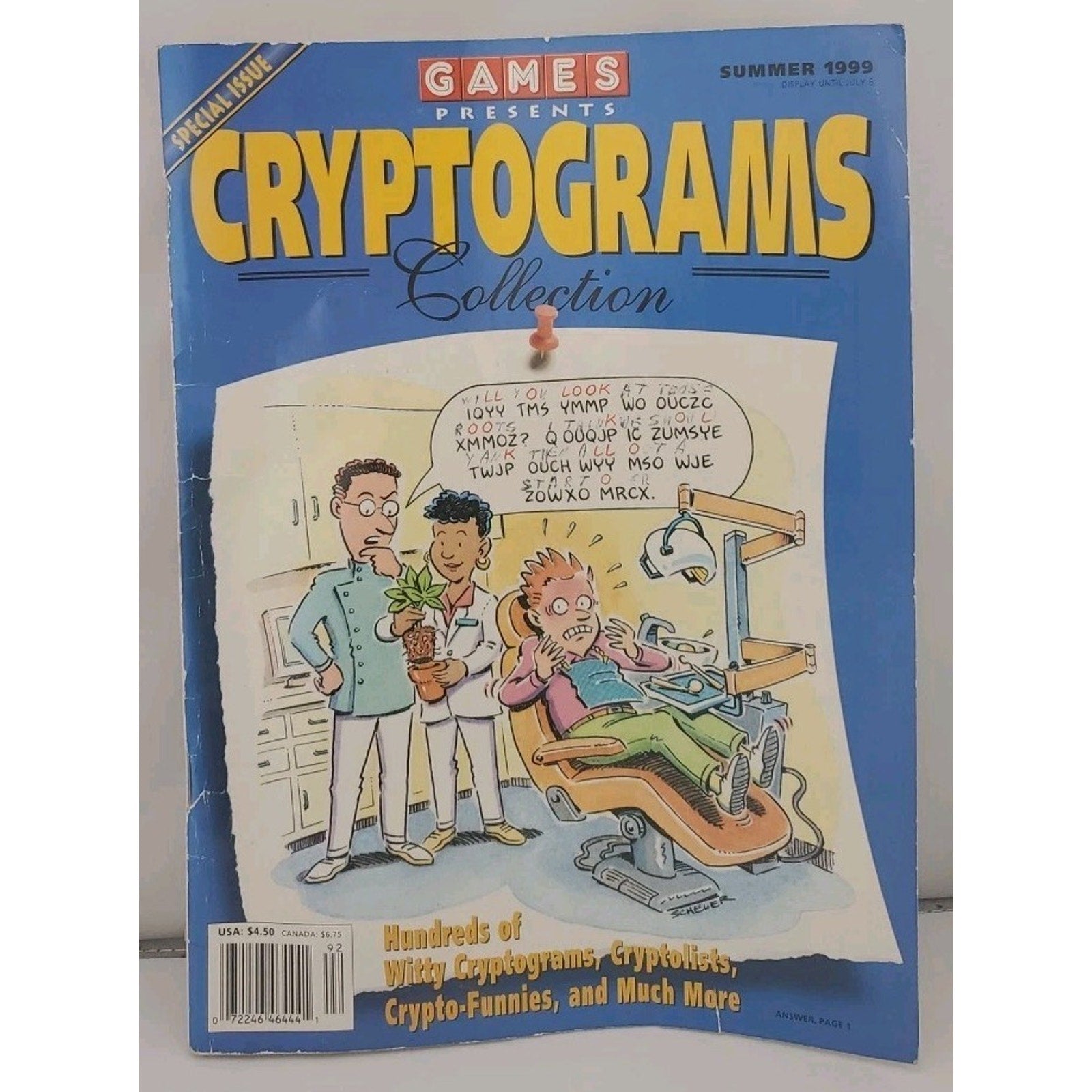 Games Presents Cryptograms Collection Summer 1999 [Paperback] #31