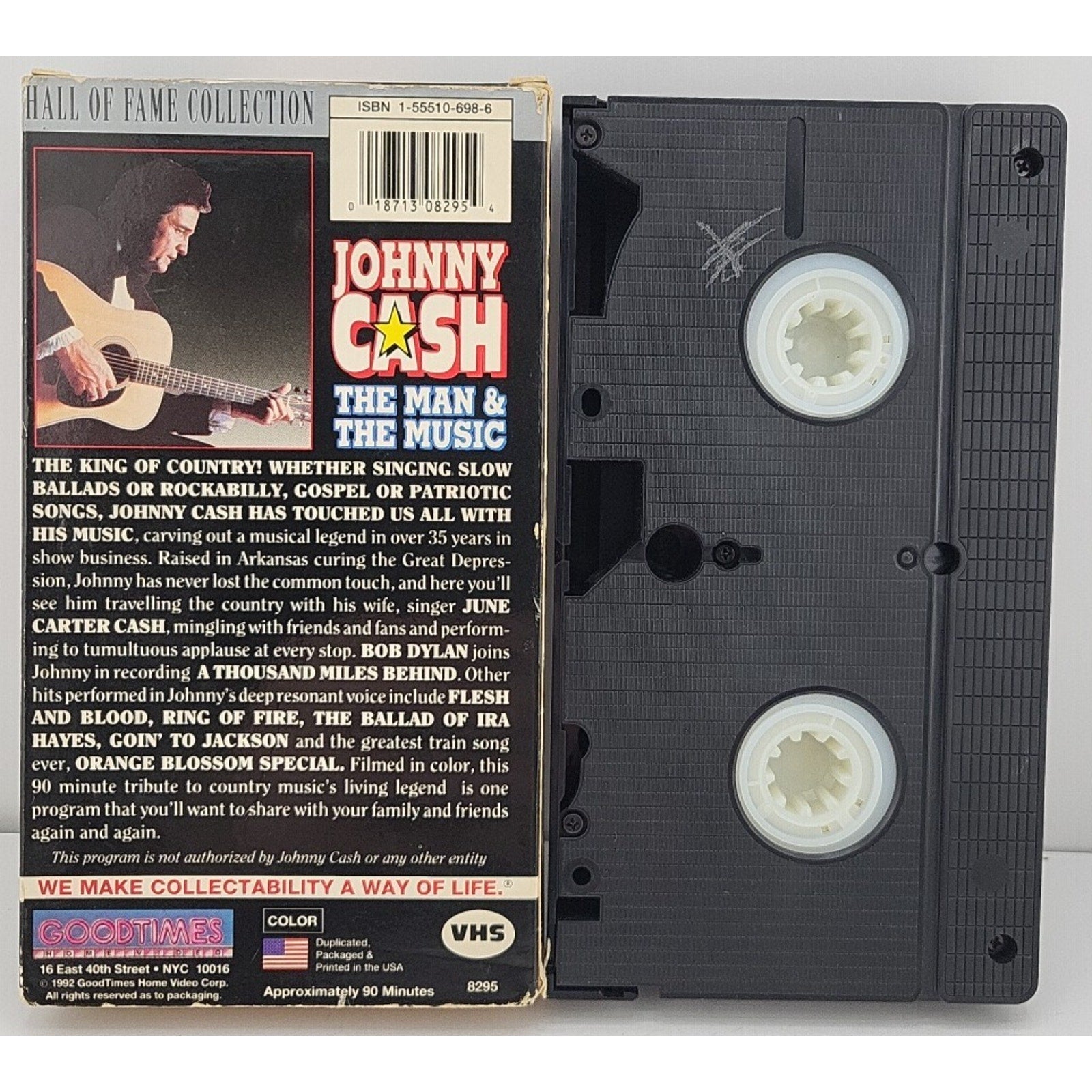 Johnny Cash The Man & The Music VHS 1992 Hall of Fame Collection GoodTimes Video