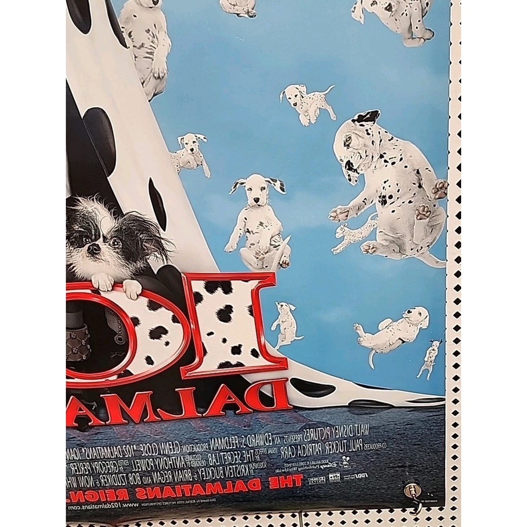 Disney 102 Dalmatians 40”x27” Double Sided Movie Poster
