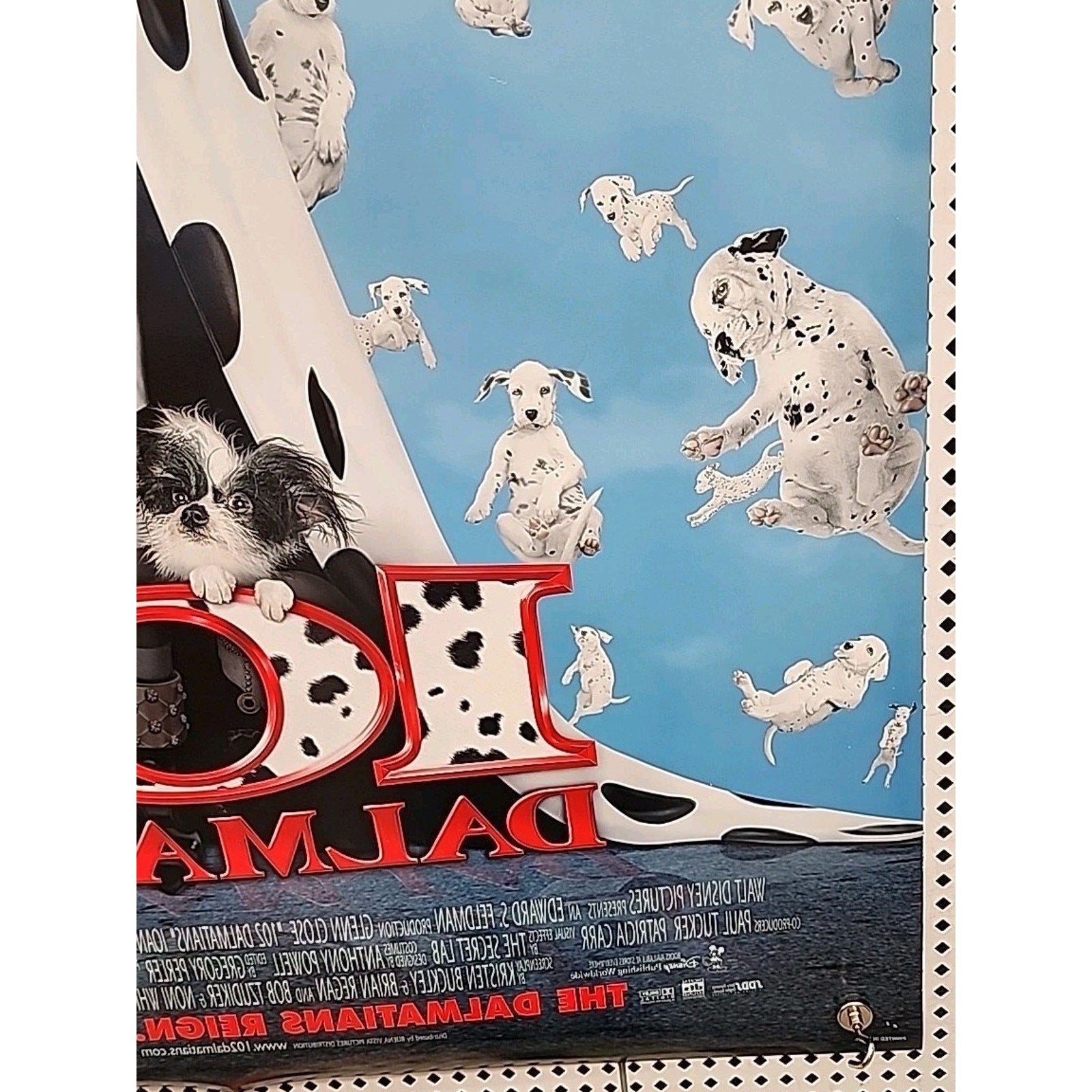 Disney 102 Dalmatians 40”x27” Double Sided Movie Poster