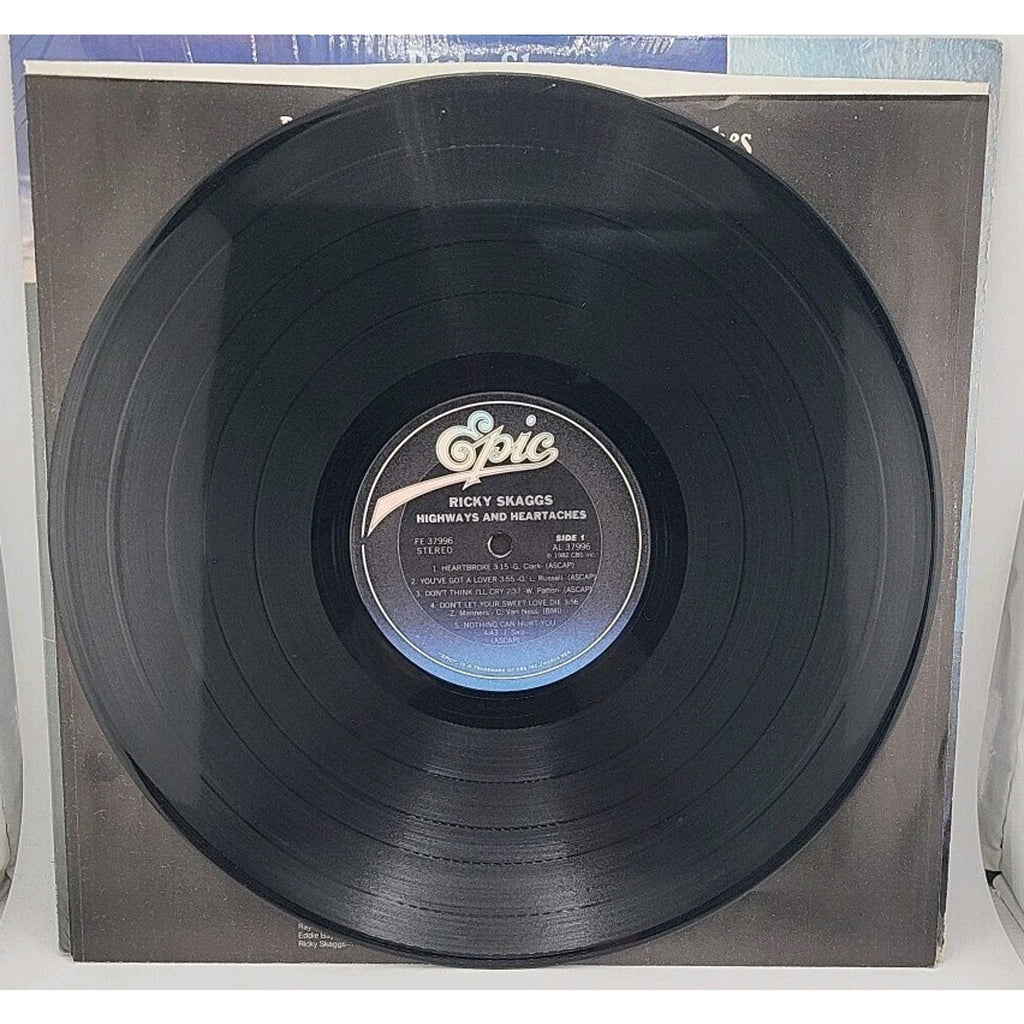 1982 Ricky Skaggs "Highways and Heartaches" Vinyl LP Epic (FE 37996)