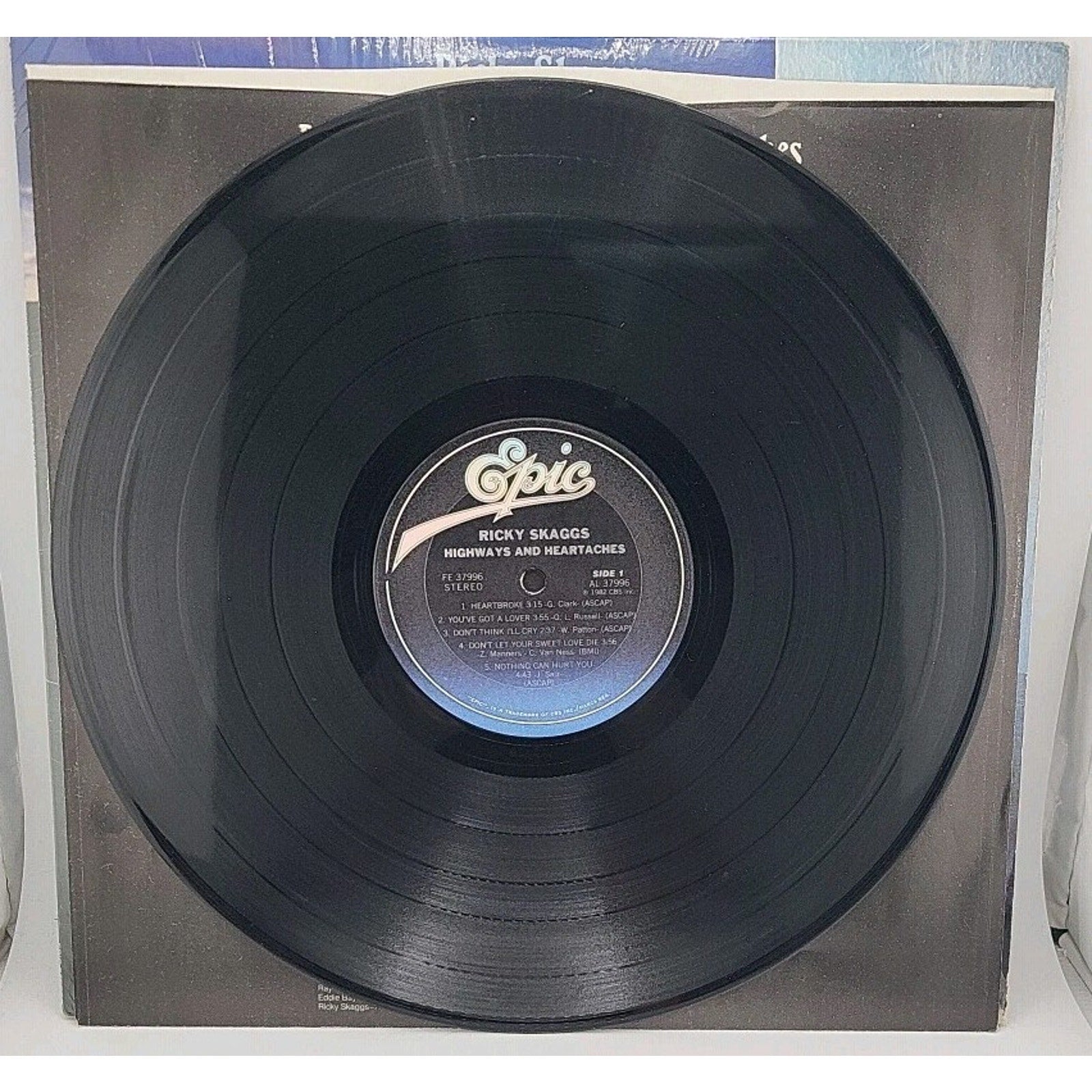 1982 Ricky Skaggs "Highways and Heartaches" Vinyl LP Epic (FE 37996)