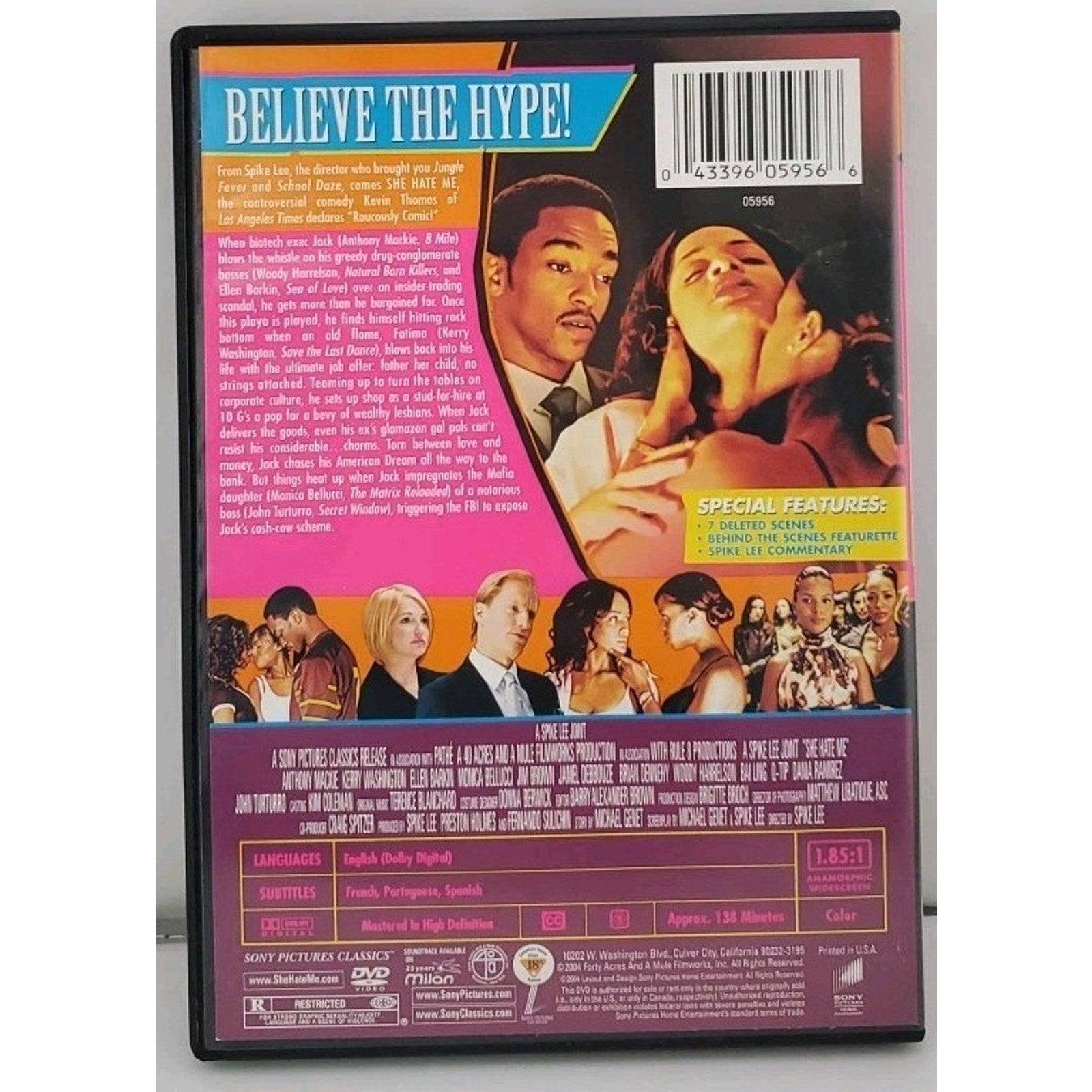 She Hate Me (DVD 2005 Widescreen)