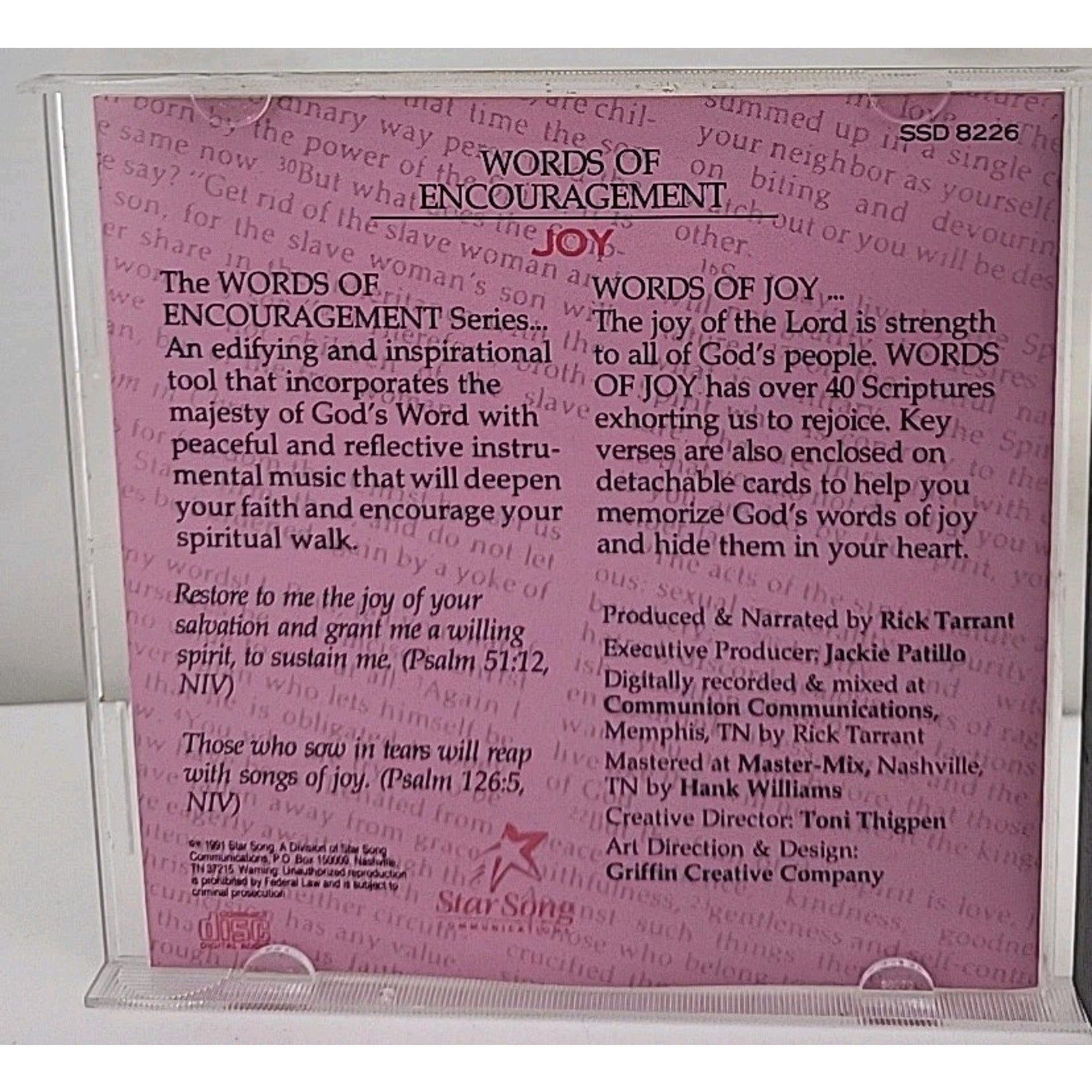 Words of Joy - Audio CD By Words of Encouragement Series
