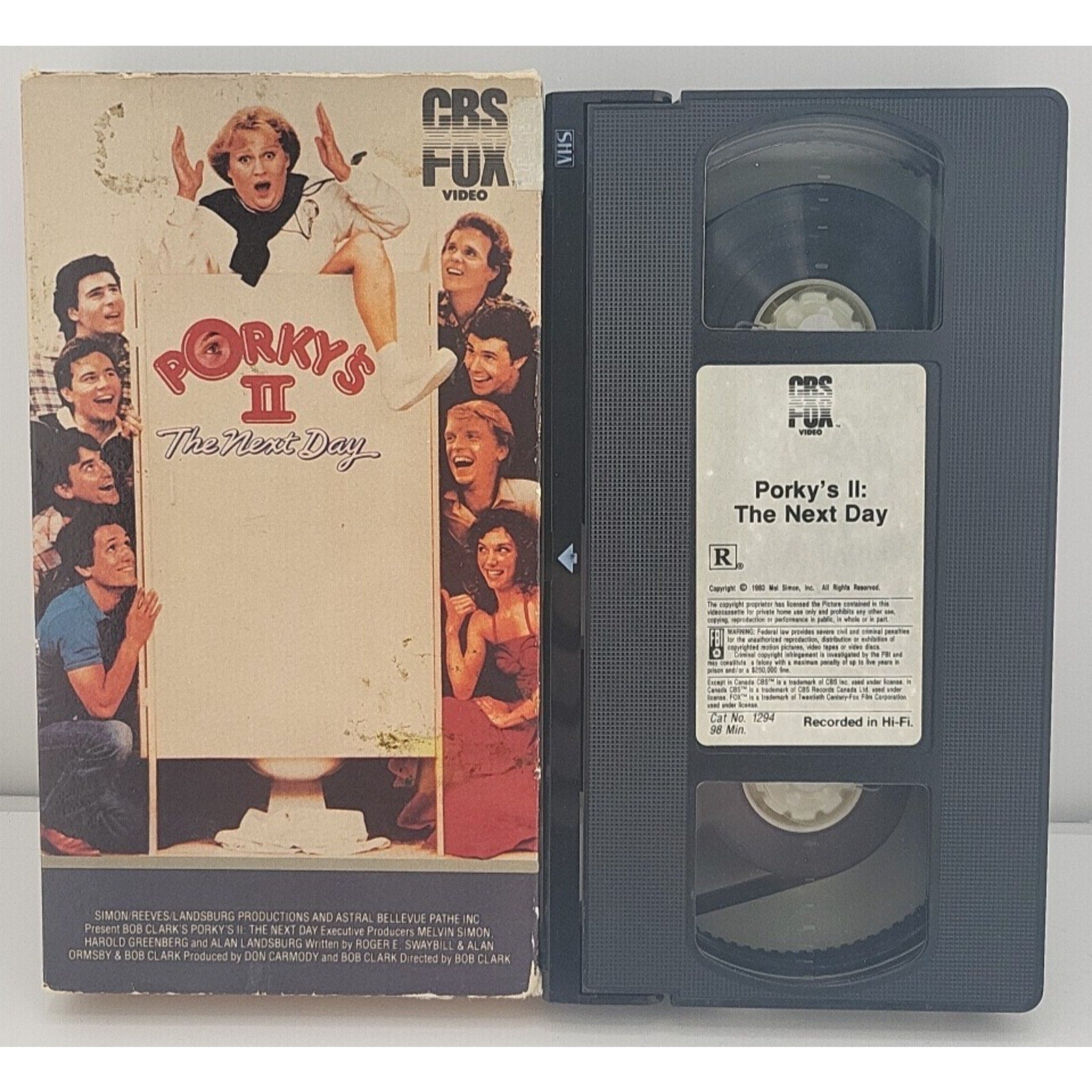 Porky's II: The Next Day (VHS, 1984, CBS Fox Drawer Box) Dan Monahan