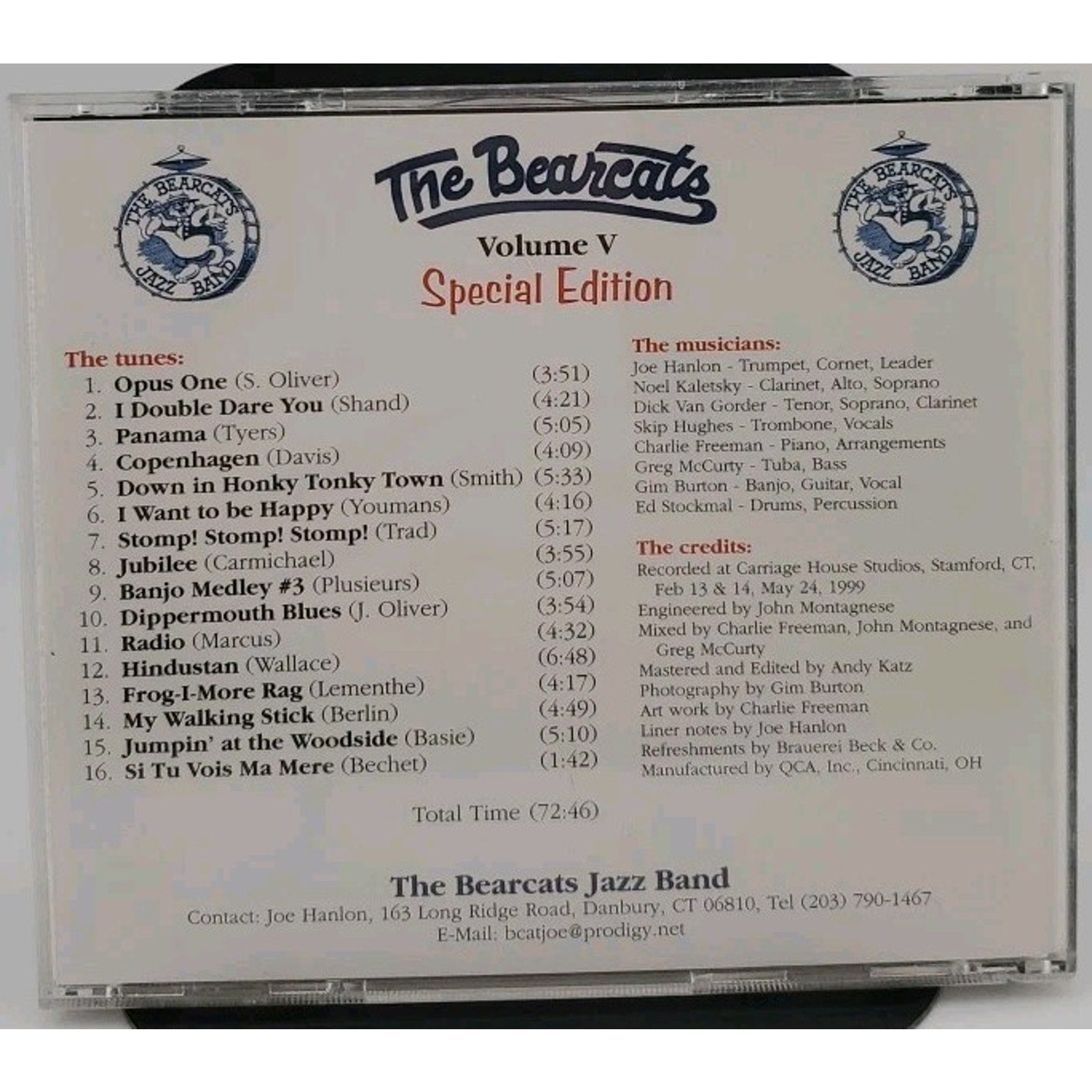 The Bearcats Jazz Band Volume V Special Edition CD