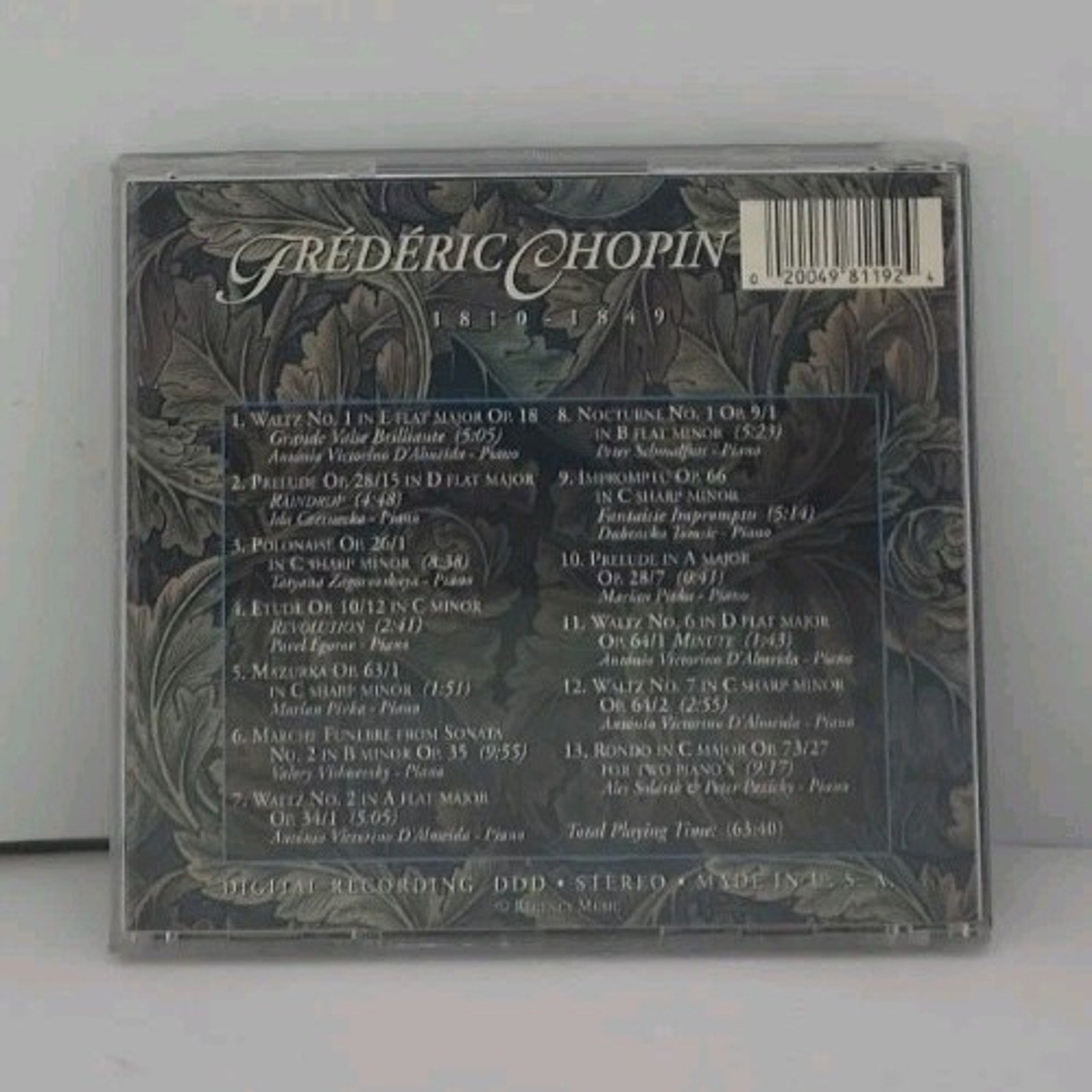 Chopin: Masterpiece Collection [CD]