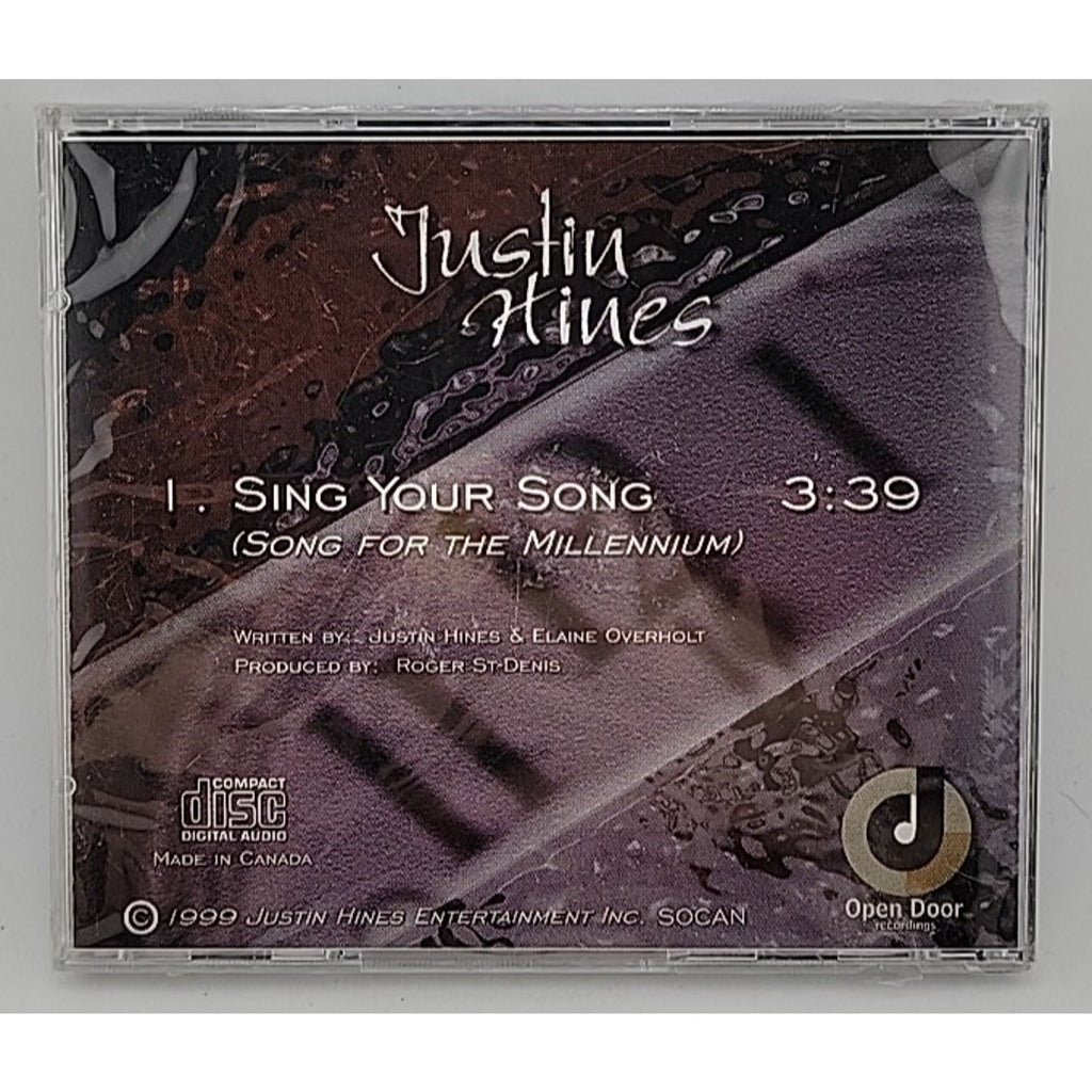 Justin Hines Sing Your Song Single CD *Brand New*