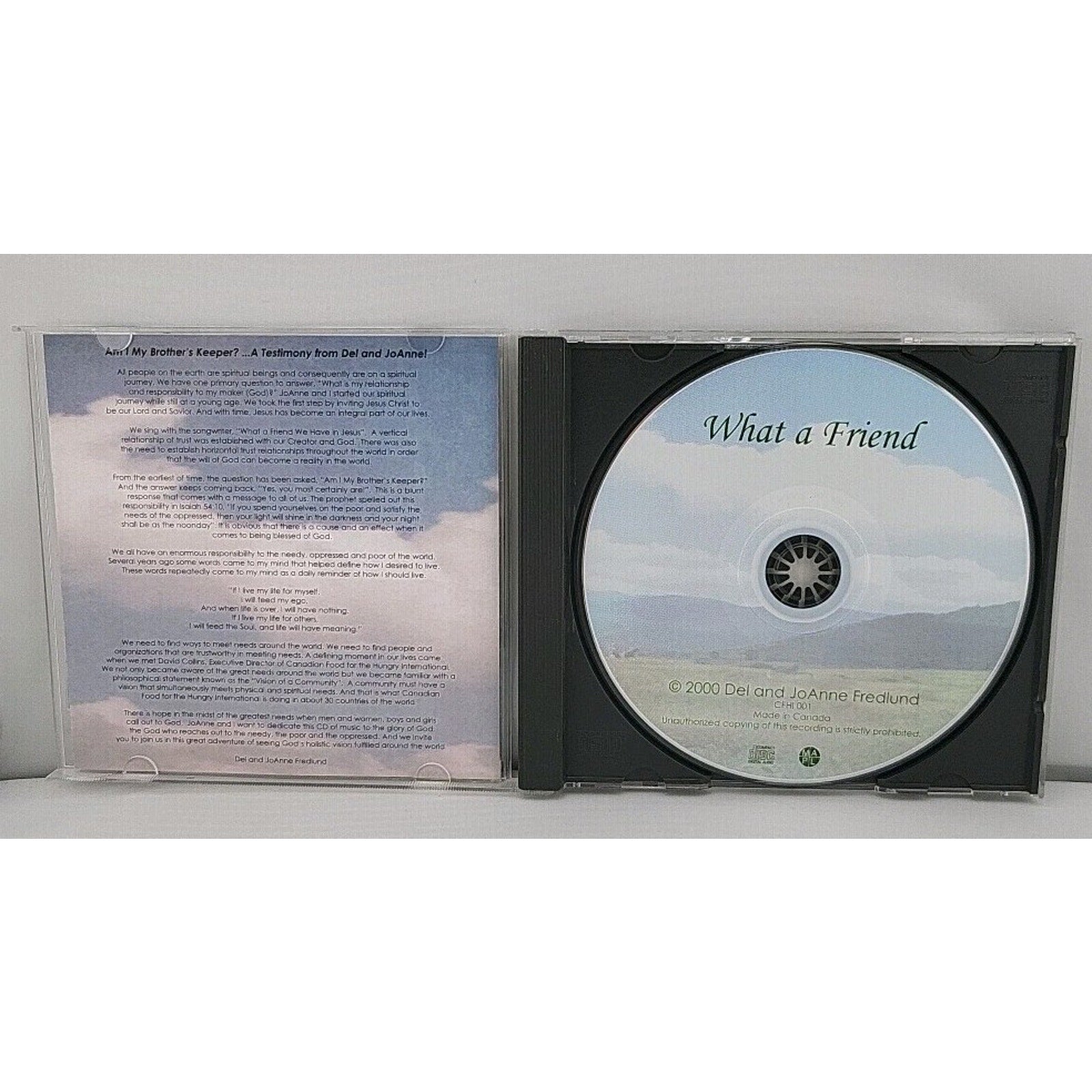 Del And Jo Anne Fredlund What A Friend CD