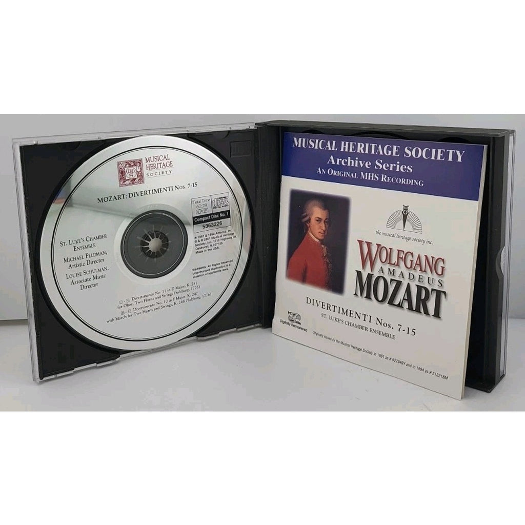 Wolfgang Amadeus Mozart [Composer], Mozart: Divertimenti Nos. 7-15, audioCD