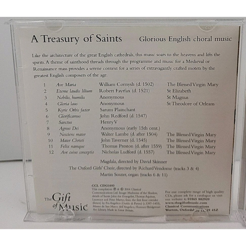 A Treasury of Saints: Glorious English Choral Music - Audio CD