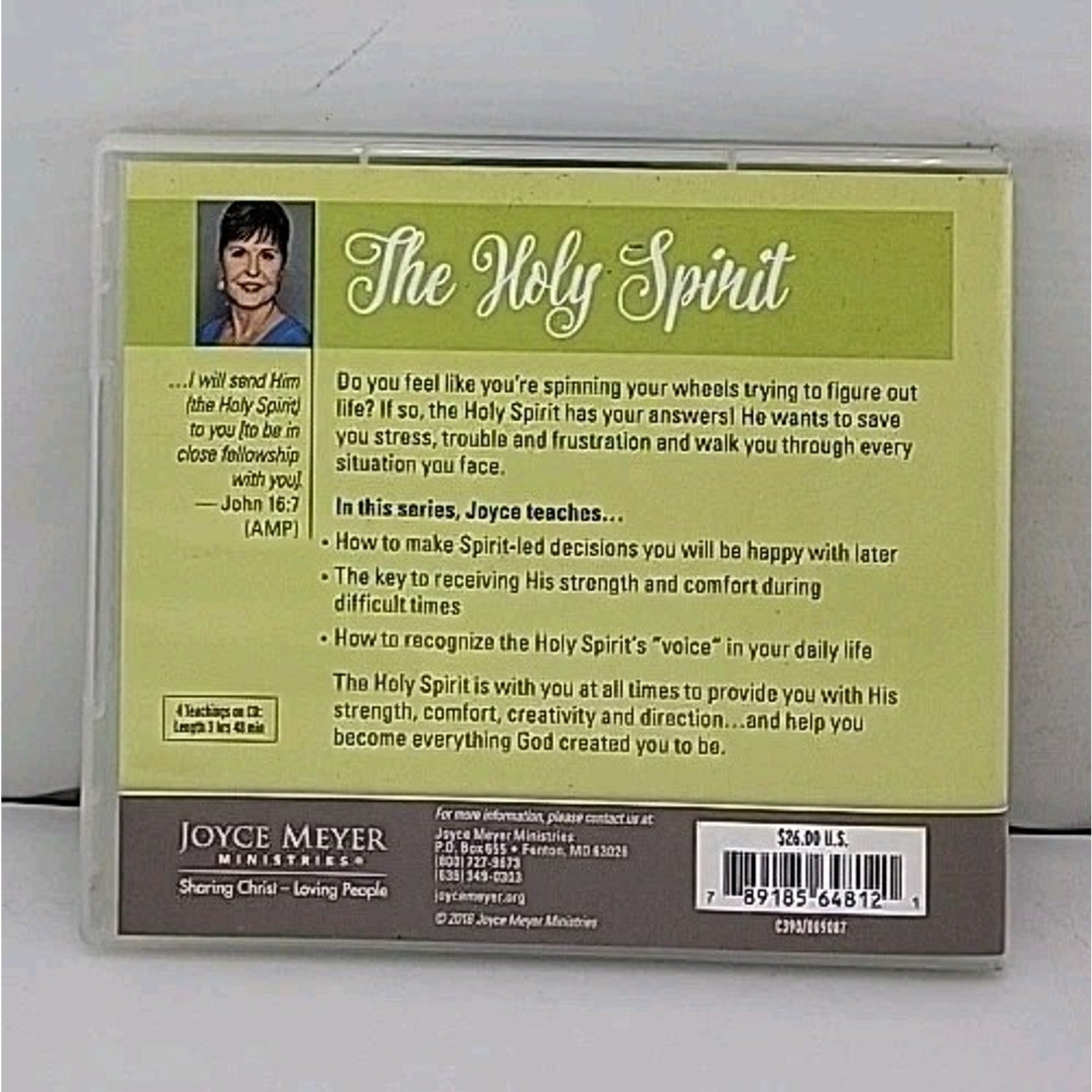 The Holy Spirit by Joyce Meyer (2016, 4 CD Set) Audiobook