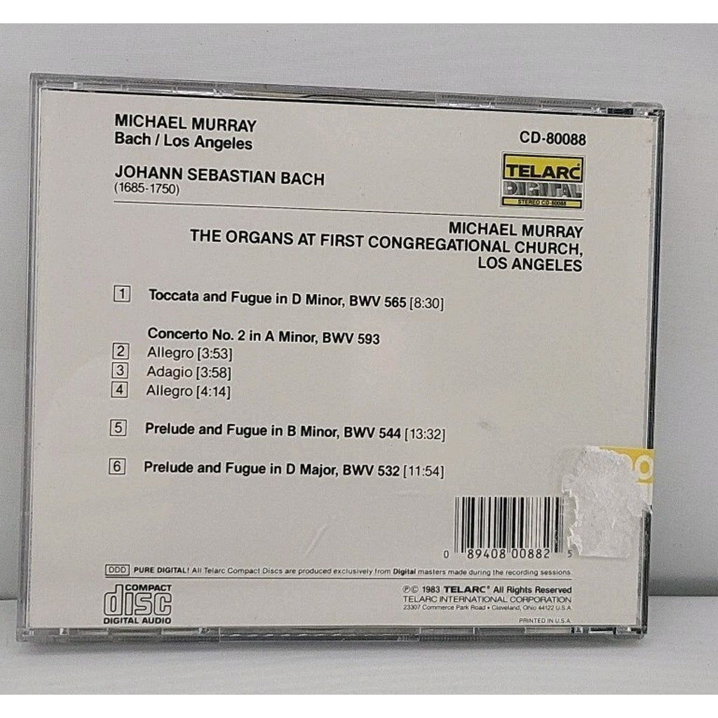 In Los Angeles / Toccata & Fugue by Bach / Murray (CD, 1990)