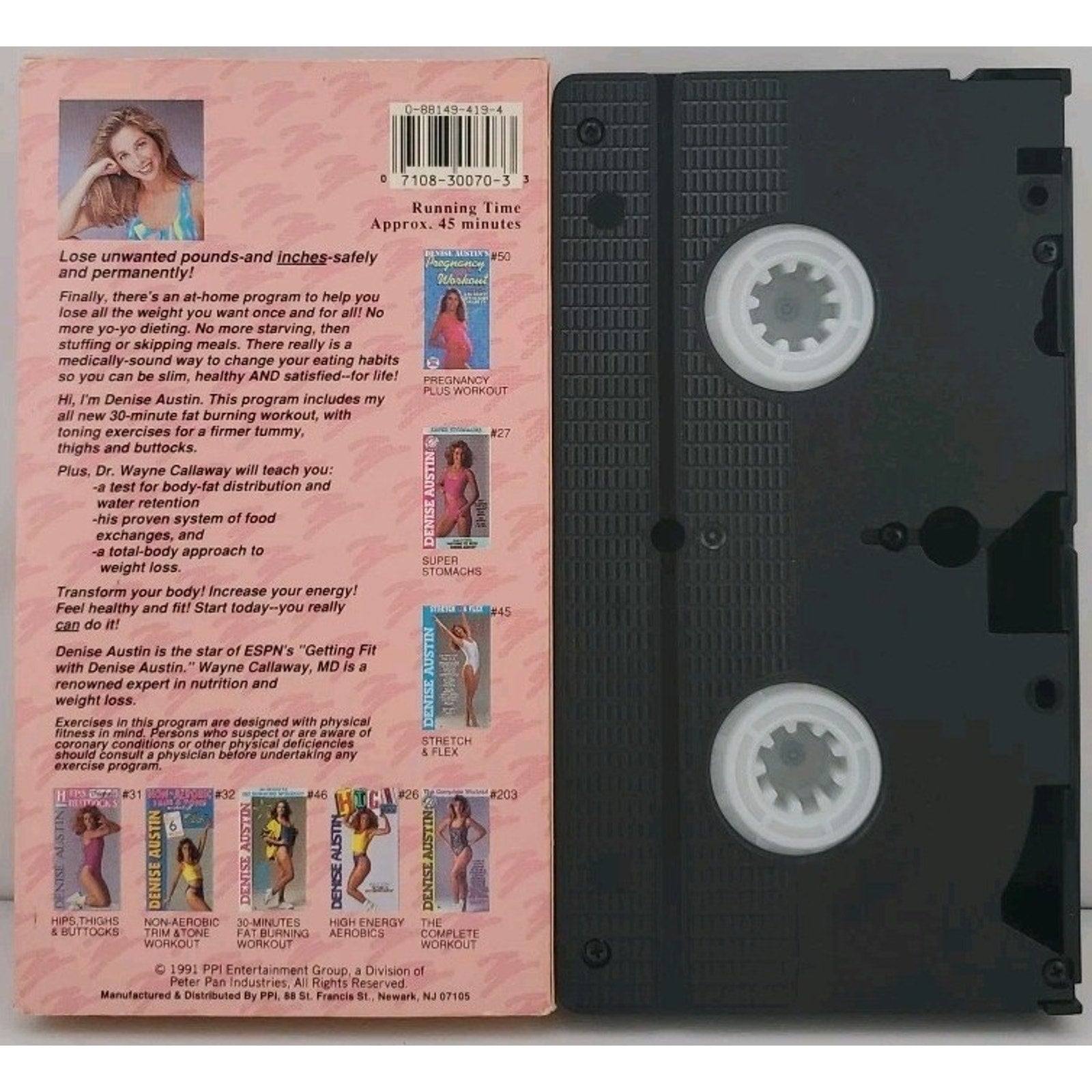 Denise Austins Low Fat Diet Exercise Program (VHS, 1995)