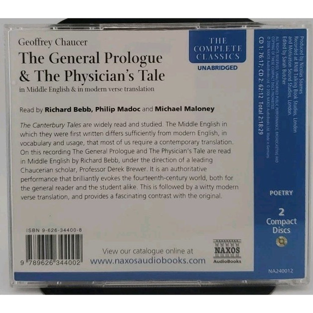 General Prologue and the Physician's Tale : In Middle English and in Modern (CD)