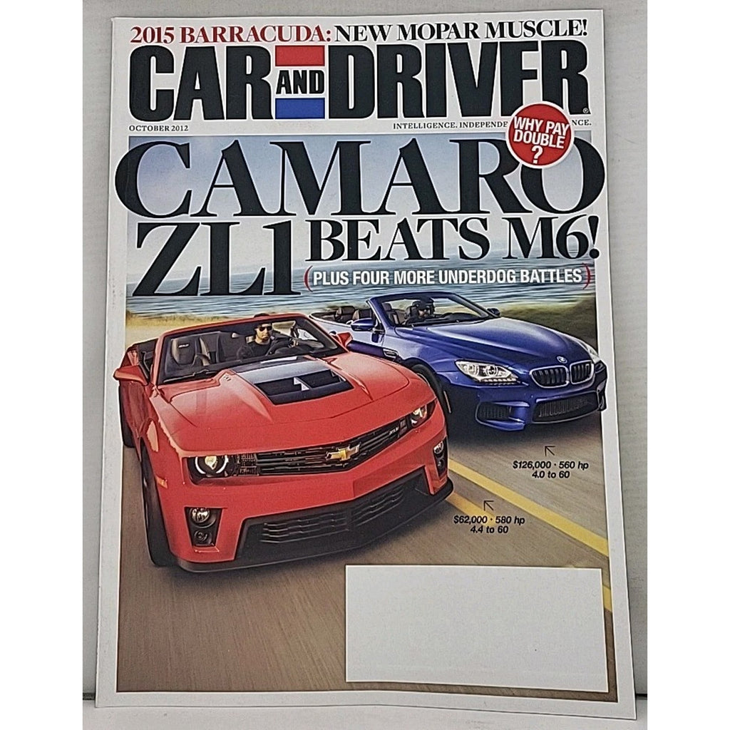 Car And Driver Magazine - October 2012 - Vol. 58 No. 4