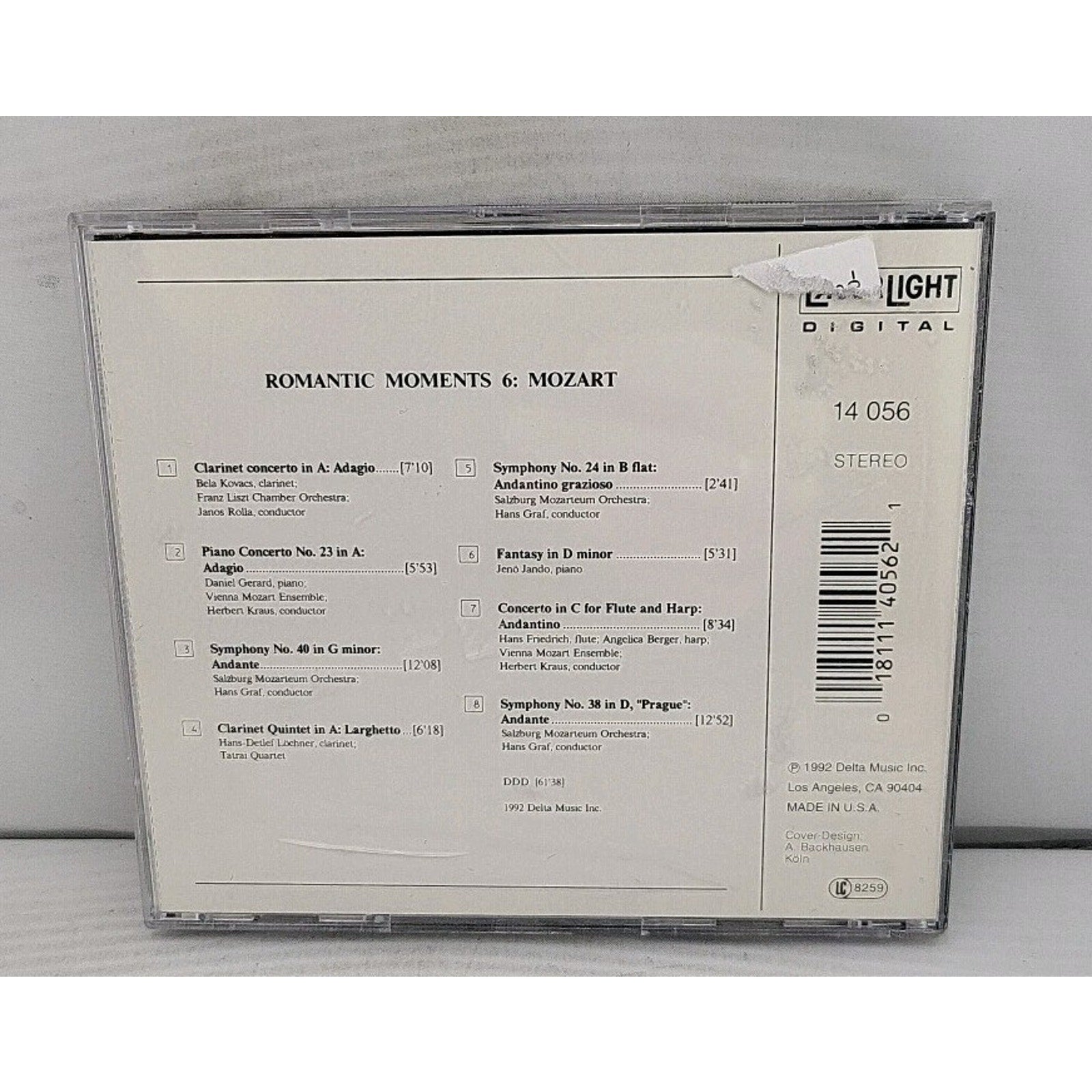 Vol. 6 Mozart by Mozart / Kraus / Janson / Liszt Chamber Orchestra (CD, 1993)