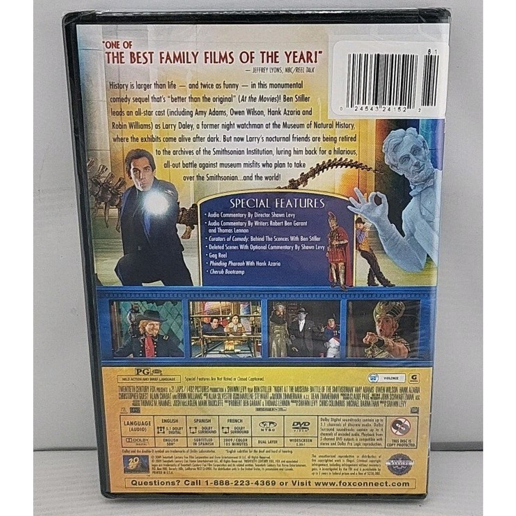 Night at the Museum: Battle of the Smithsonian (DVD, 2009) *Brand New*