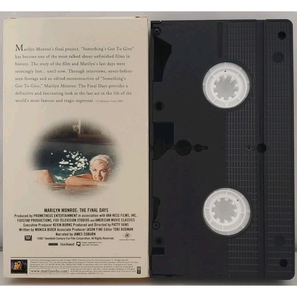 Marilyn Monroe: The Diamond Collection Volume 1 (VHS, 2001, 6-Tape Set)