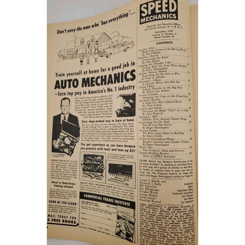 Speed Mechanics Magazine November 1957