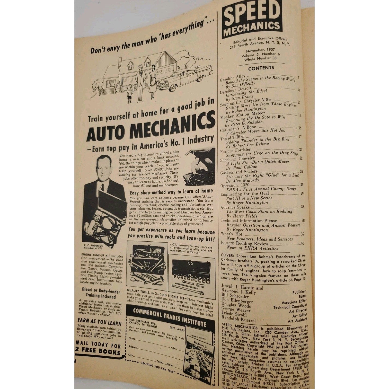 Speed Mechanics Magazine November 1957