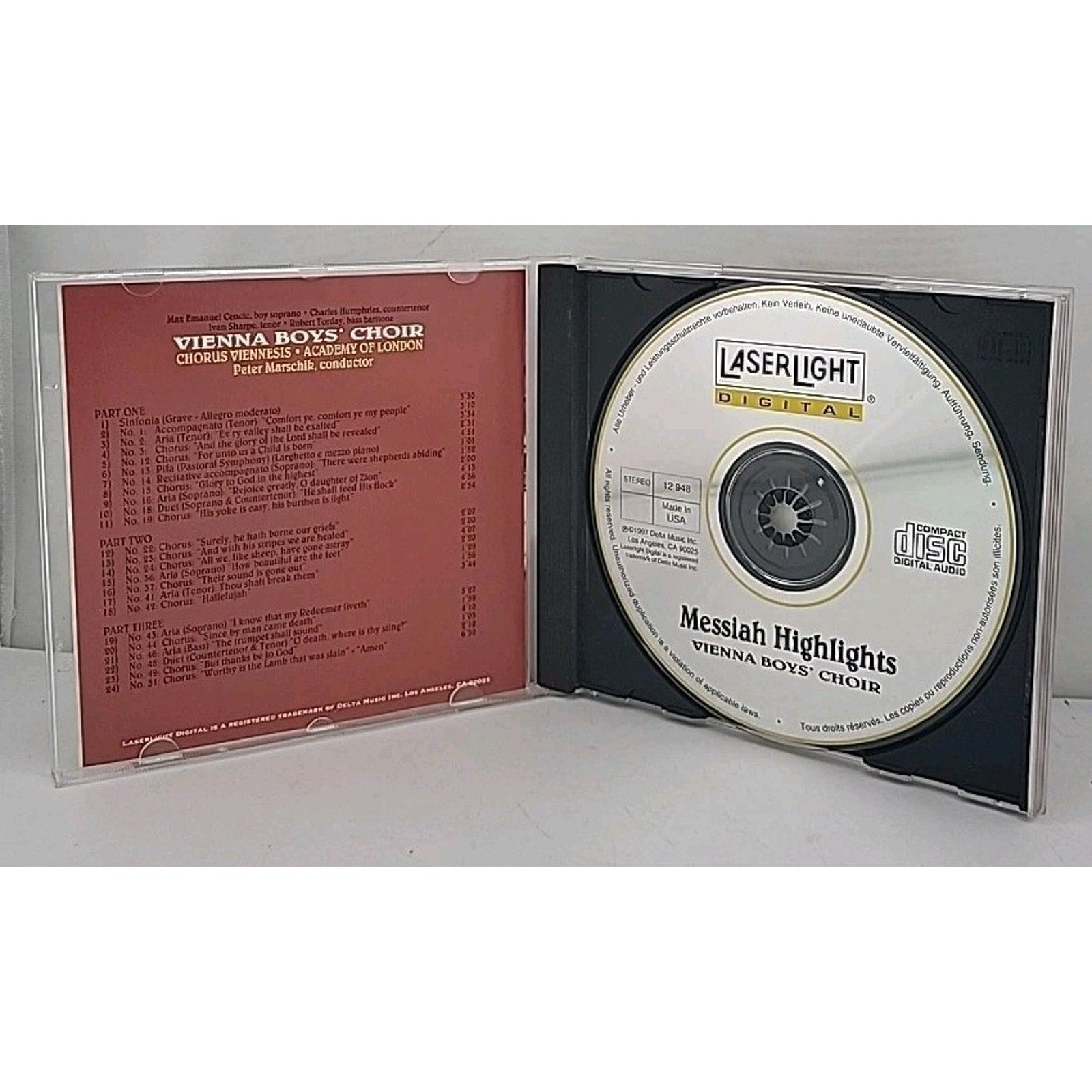 Messiah-Hlts by The Vienna Choir Boys (CD, 1997)