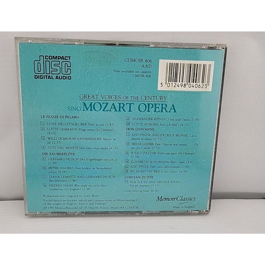 Great Voices of the Century Sing Mozart Opera Vol. 2 CD