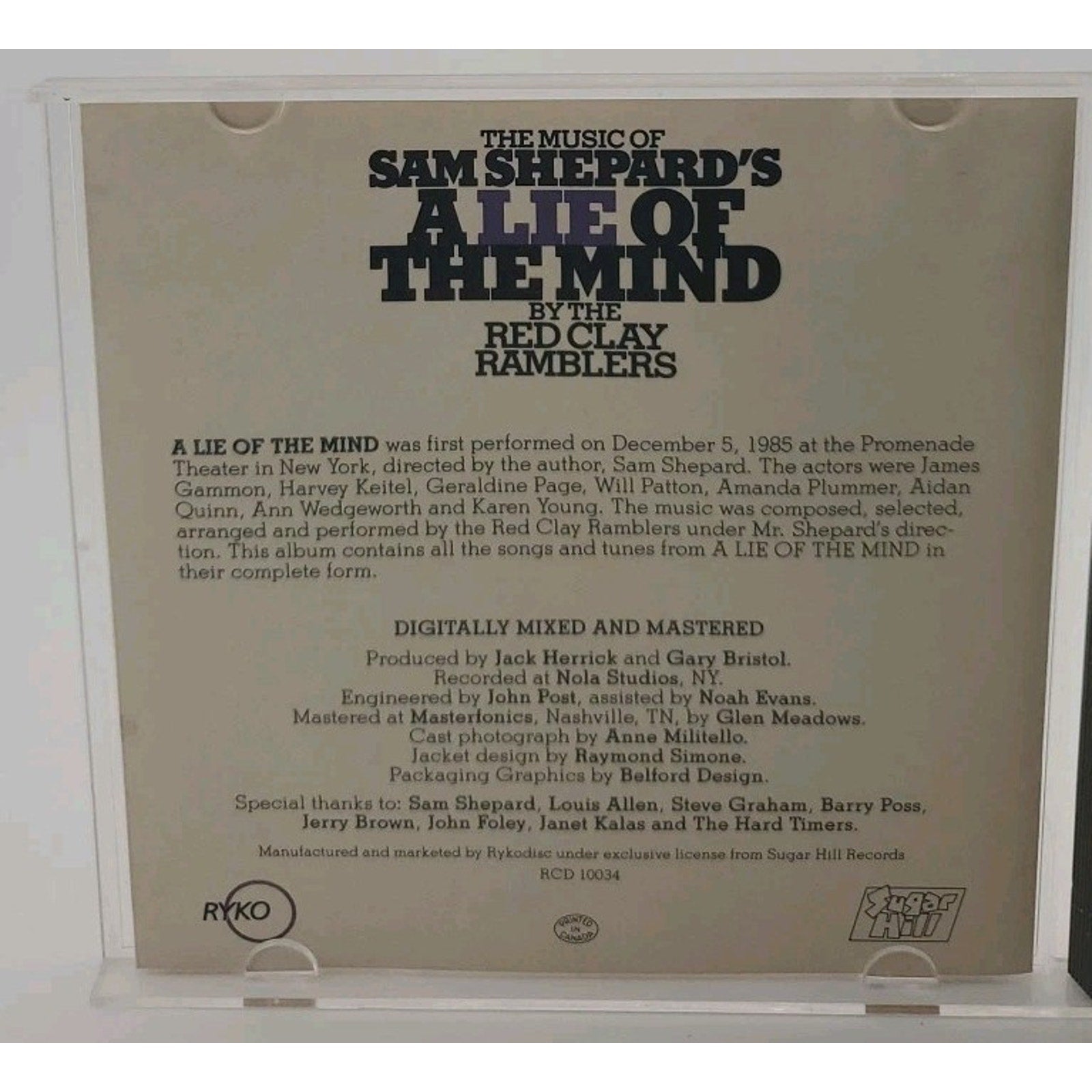 The Red Clay Ramblers A Lie Of The Mind Cd