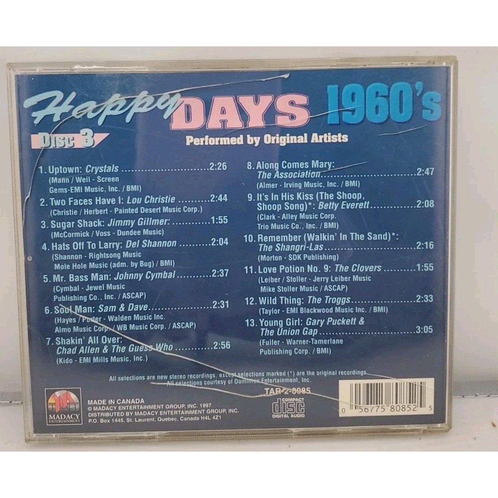 1960's Happy Days (Disc 3) - Audio CD Various Artists