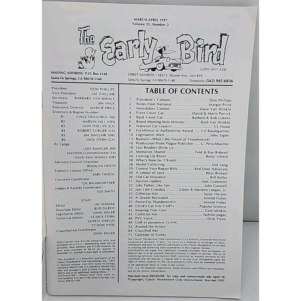 Early Bird March-April 1997