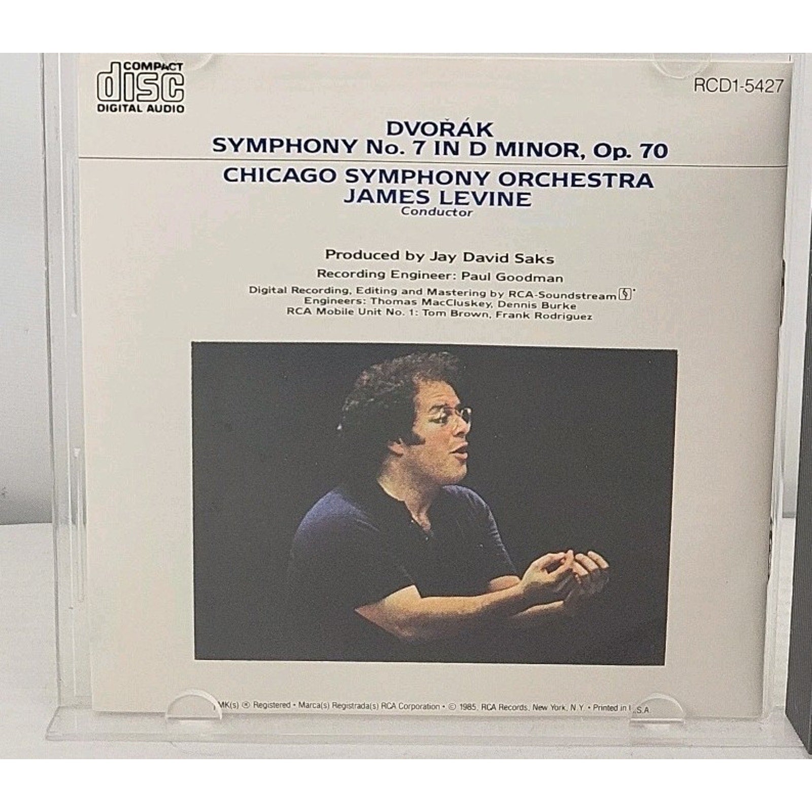 Dvorak Symphony #7 James Levine CD 1985, RCA Japan CD