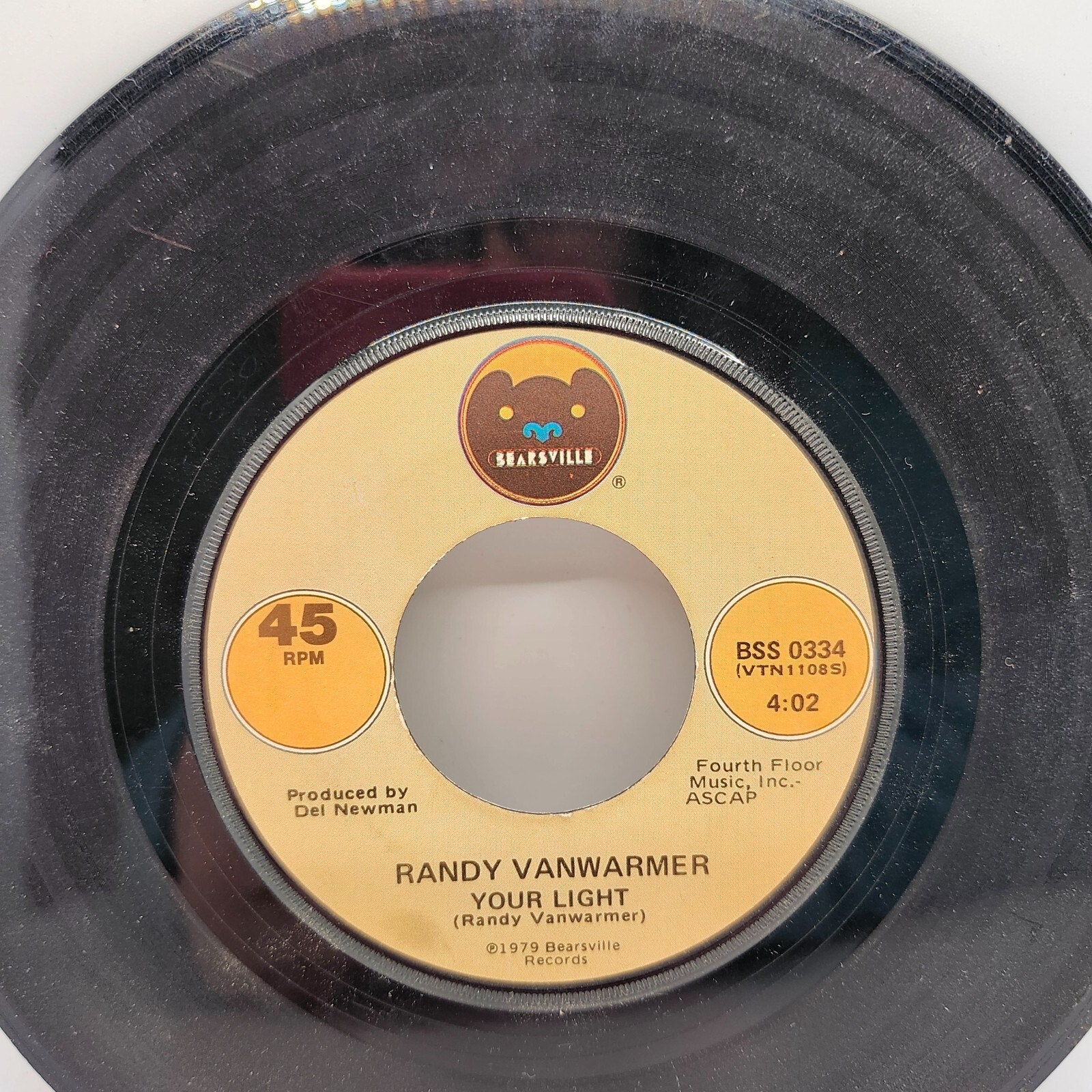 Just When I Needed You Most / Your Light by Randy Vanwarmer (Record) - BSS 0334