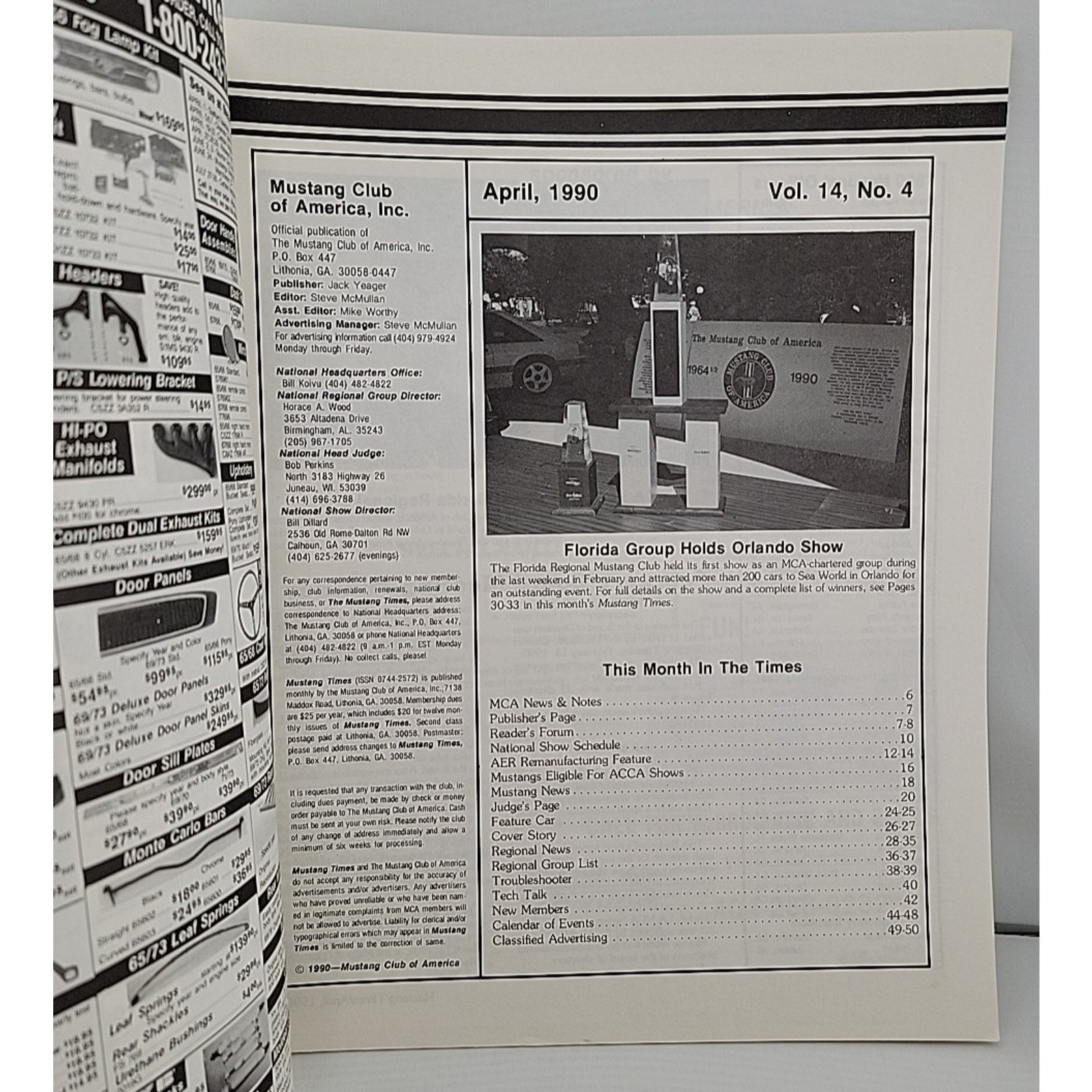 Mustang Times April 1990 Magazine