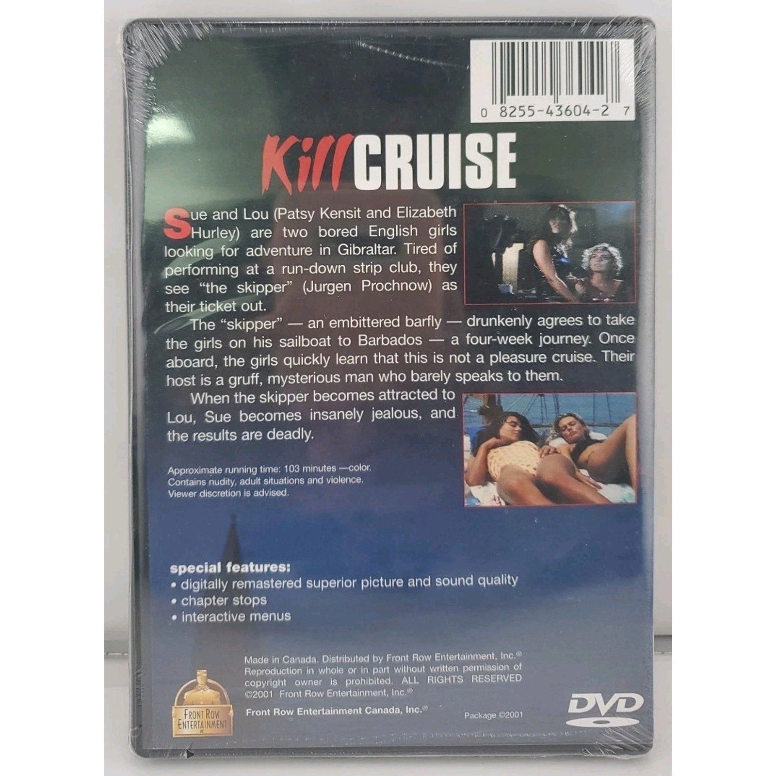 Kill Cruise (DVD, 2001) Patsy Kensit, Jurgen Prochnow *Brand New*