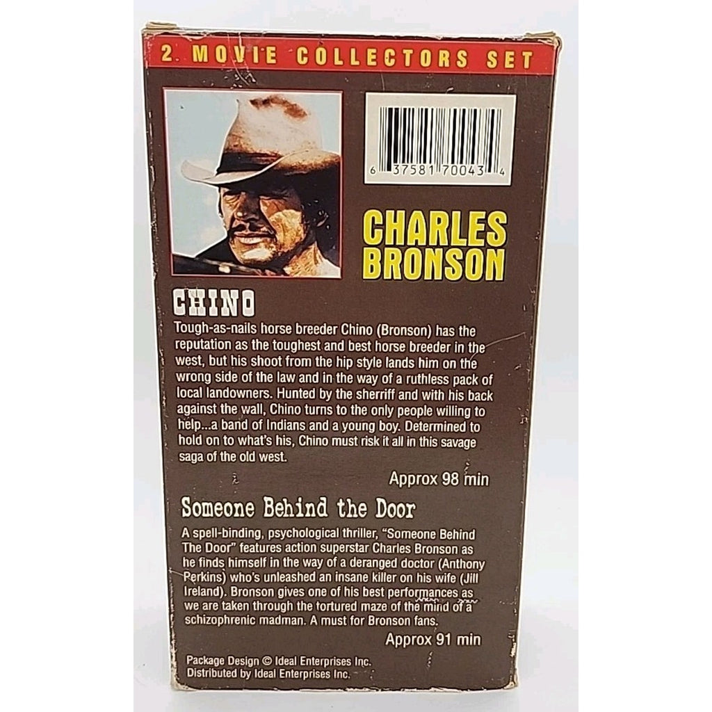 Charles Bronson 2 Movie Collectors Set VHS Chino & Someone Behind The Door
