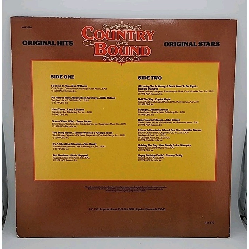 Country Bound Vinyl, LP, Compilation 1981 Imperial House – WU 3580