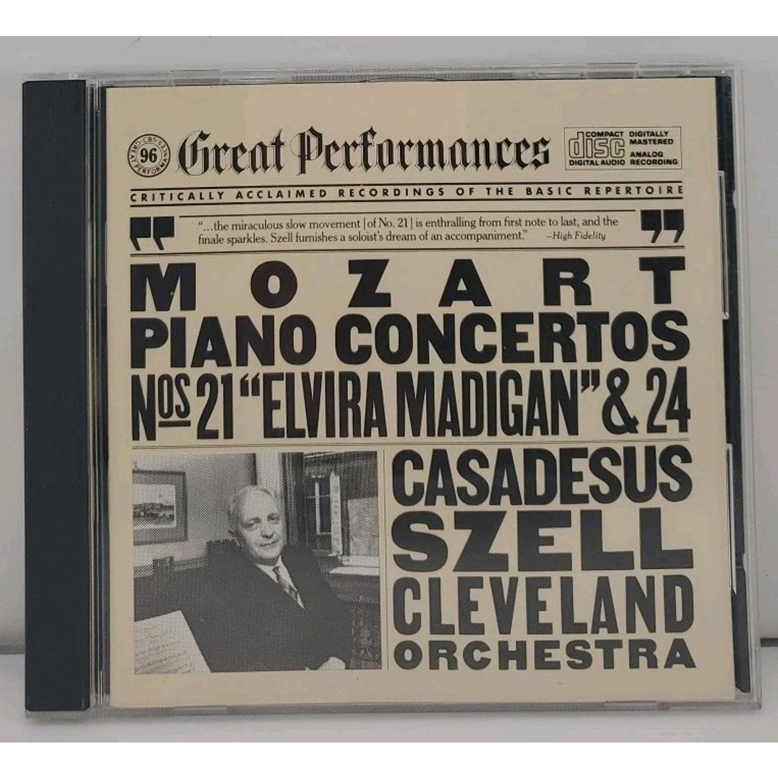 Piano Concerti 21 & 24 by Mozart / Casadesus / Szell / Cleveland Orchestra (CD,