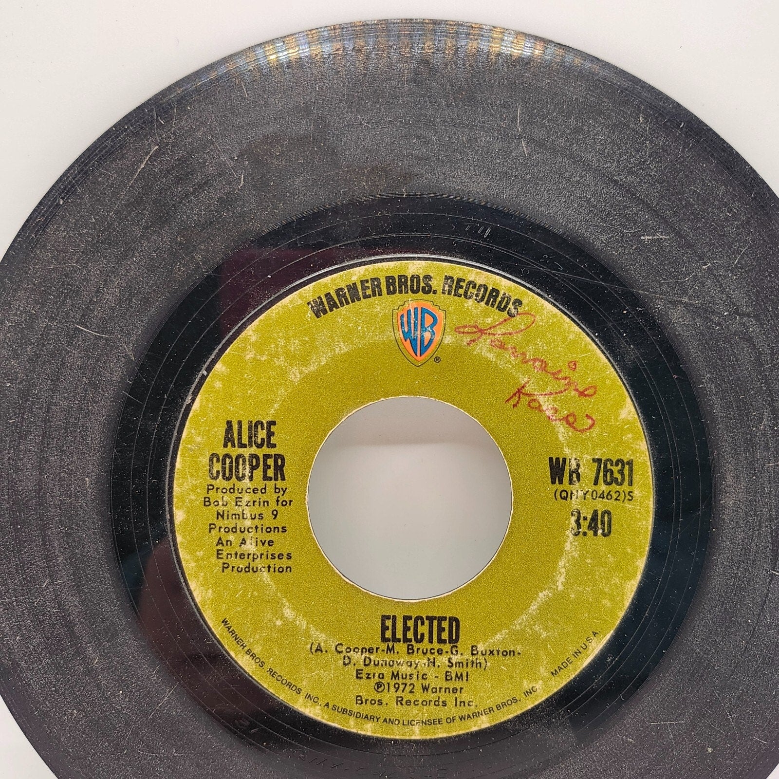 Luney Tune / Elected by Alice Cooper (Record) WB 7631