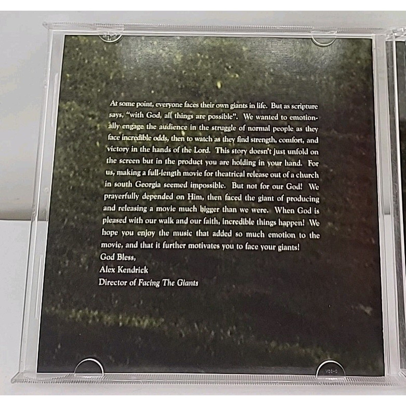 Facing the Giants Original Motion Picture Soundtrack CD 2006