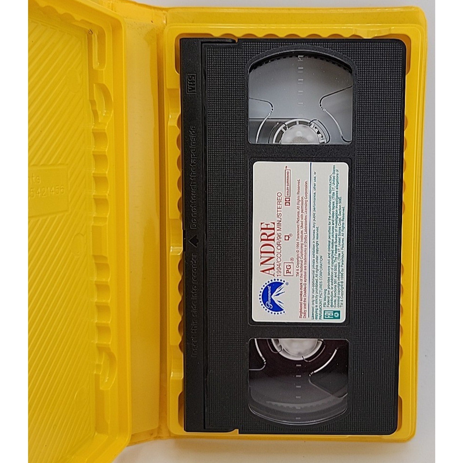 Andre (VHS, 1995, Clamshell) Yellow Case