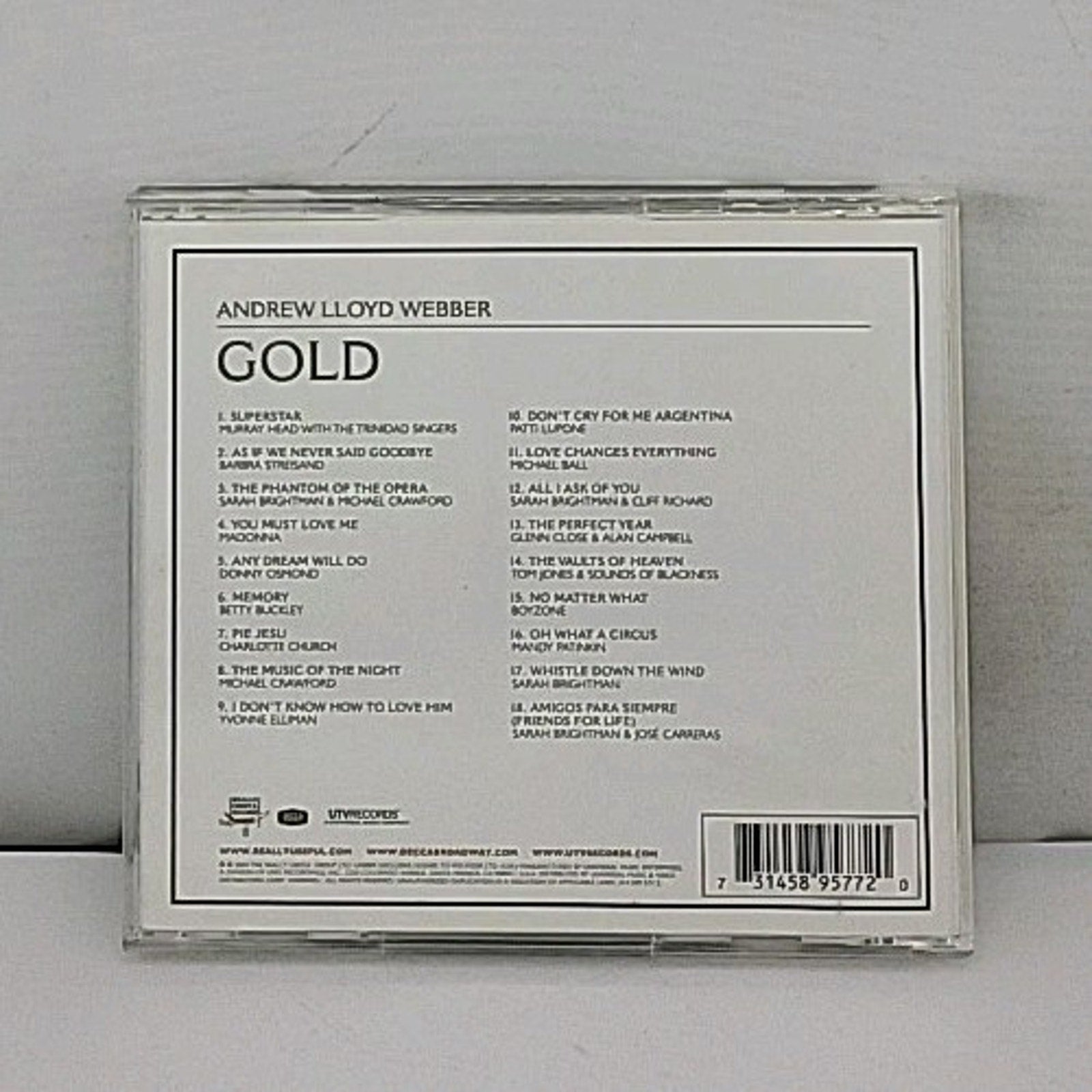 Gold: the Definitive Hits Collection by Andrew Lloyd Webber (CD, 2002)
