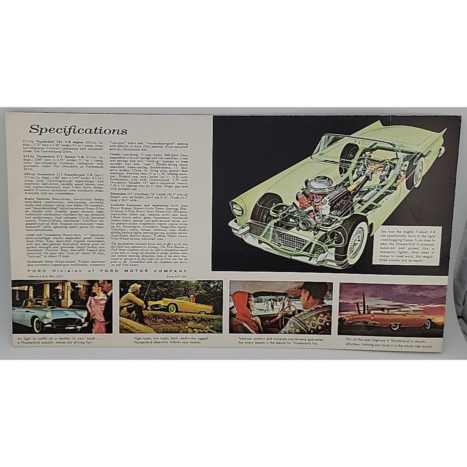 The '57 Ford Thunderbird Sales Brochure