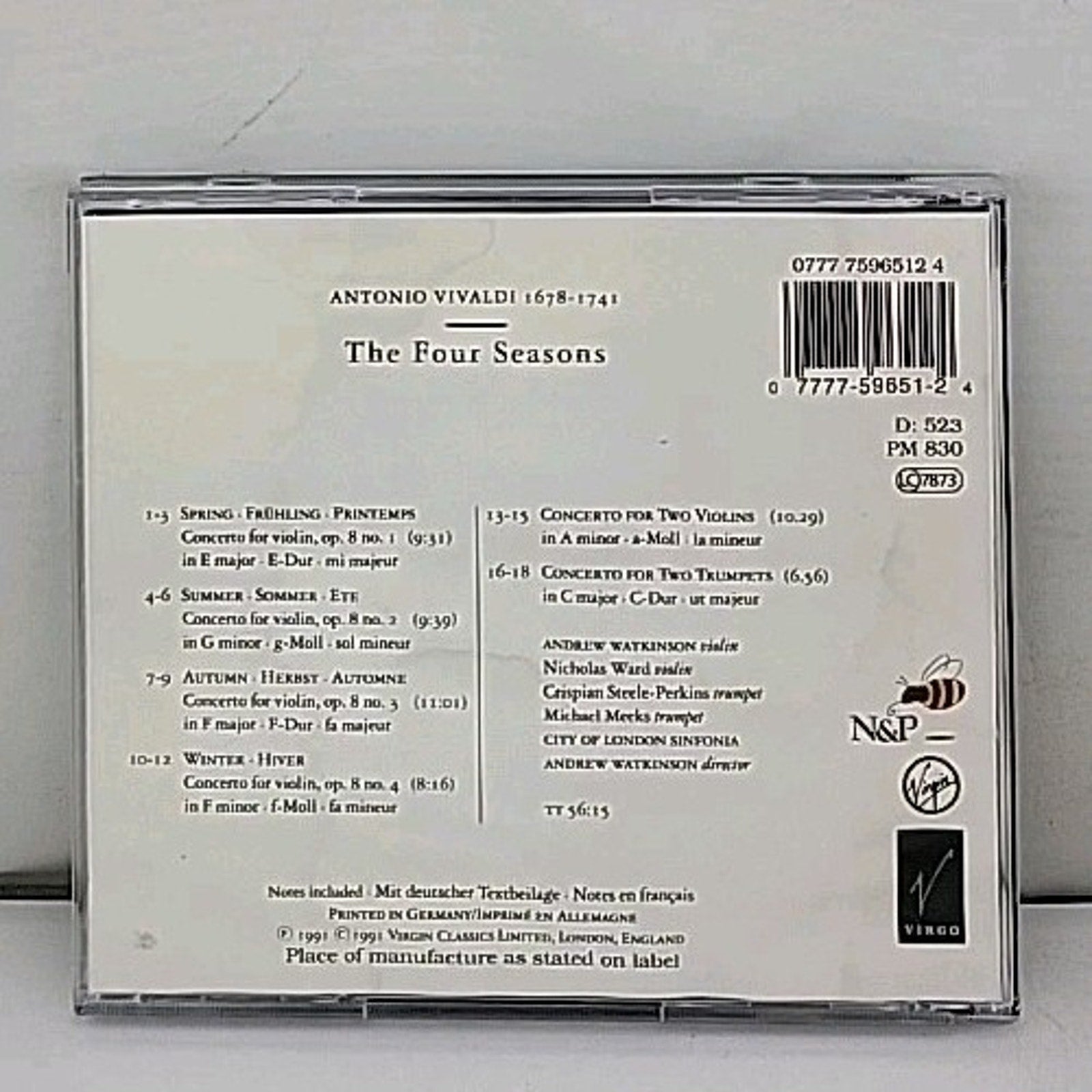 Vivaldi: the Four Seasons; Wat by Vivaldi: the Four Seasons; Wat (CD, 2007)