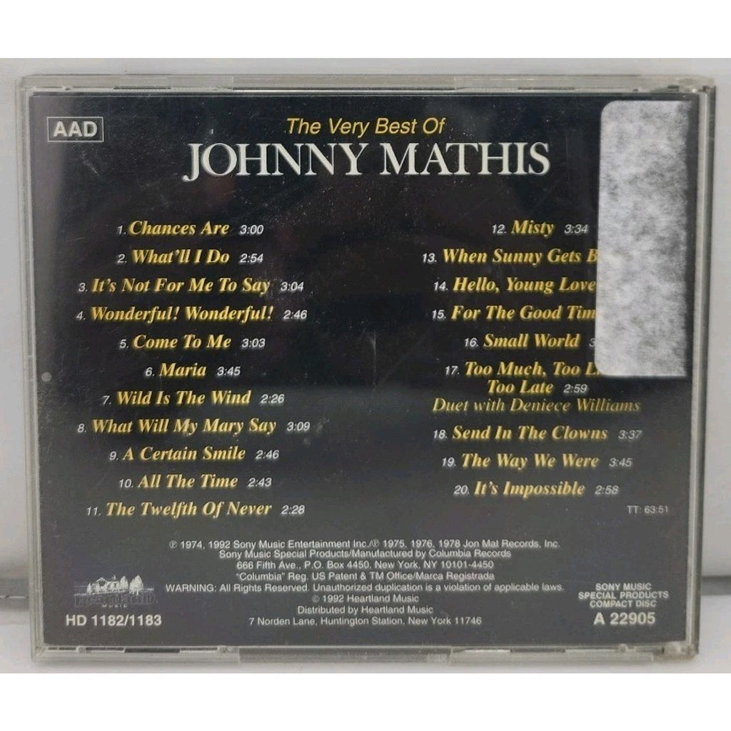 The Very Best Of Johnny Mathis CD