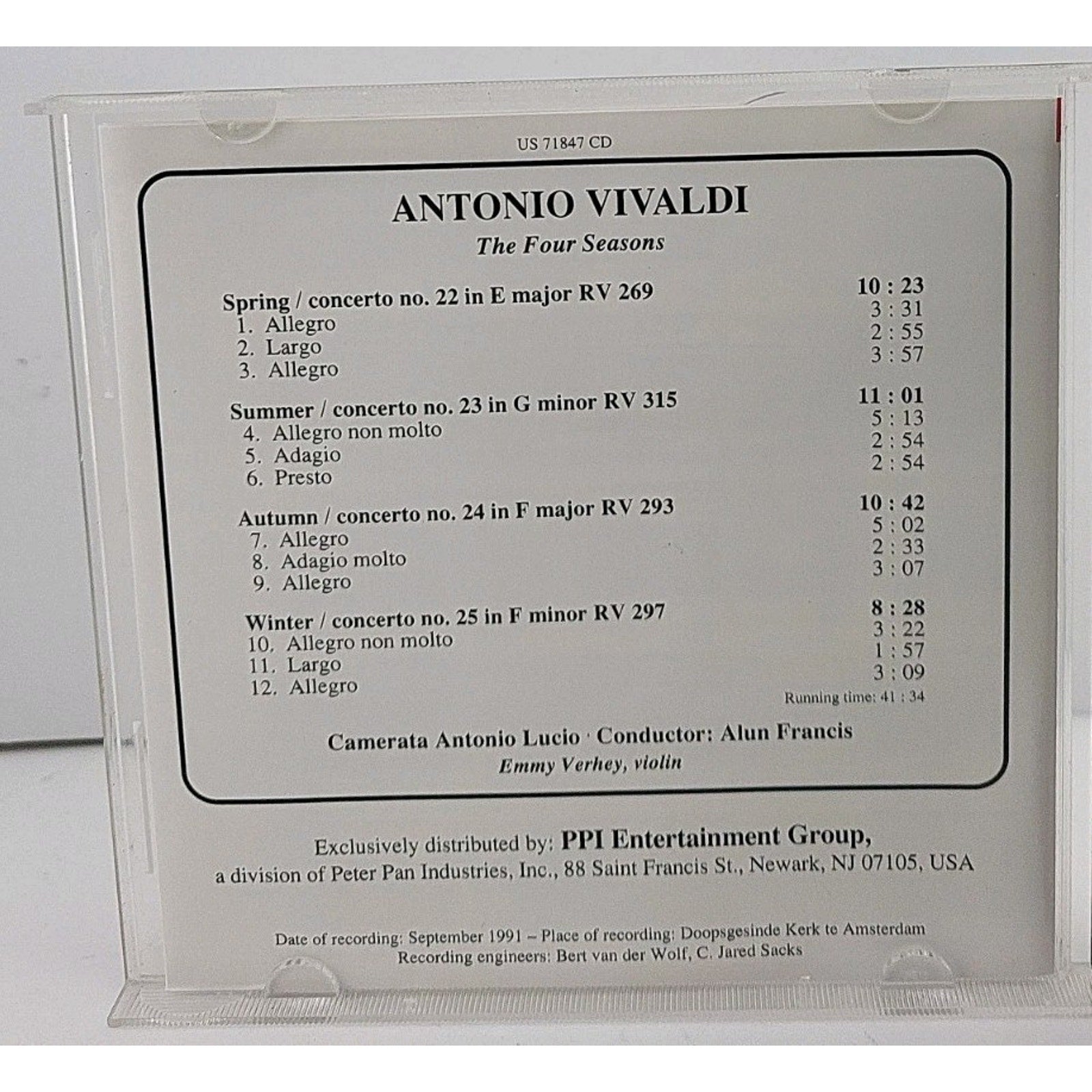 Vivaldi -the Four Seasons - German CD