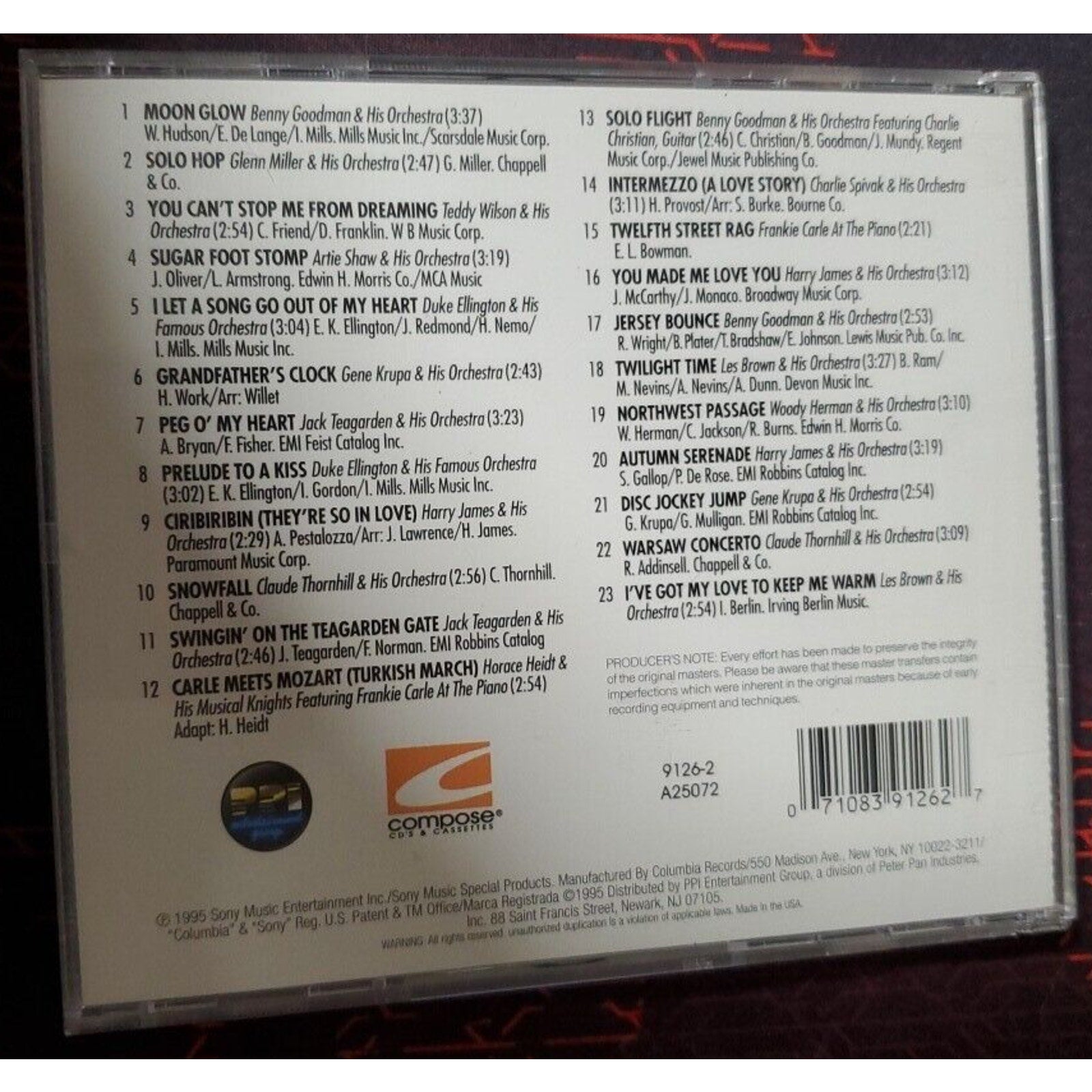 70 Oz. of Big Band: Instrumentals by Various Artists (CD, 1995, Compose Records)