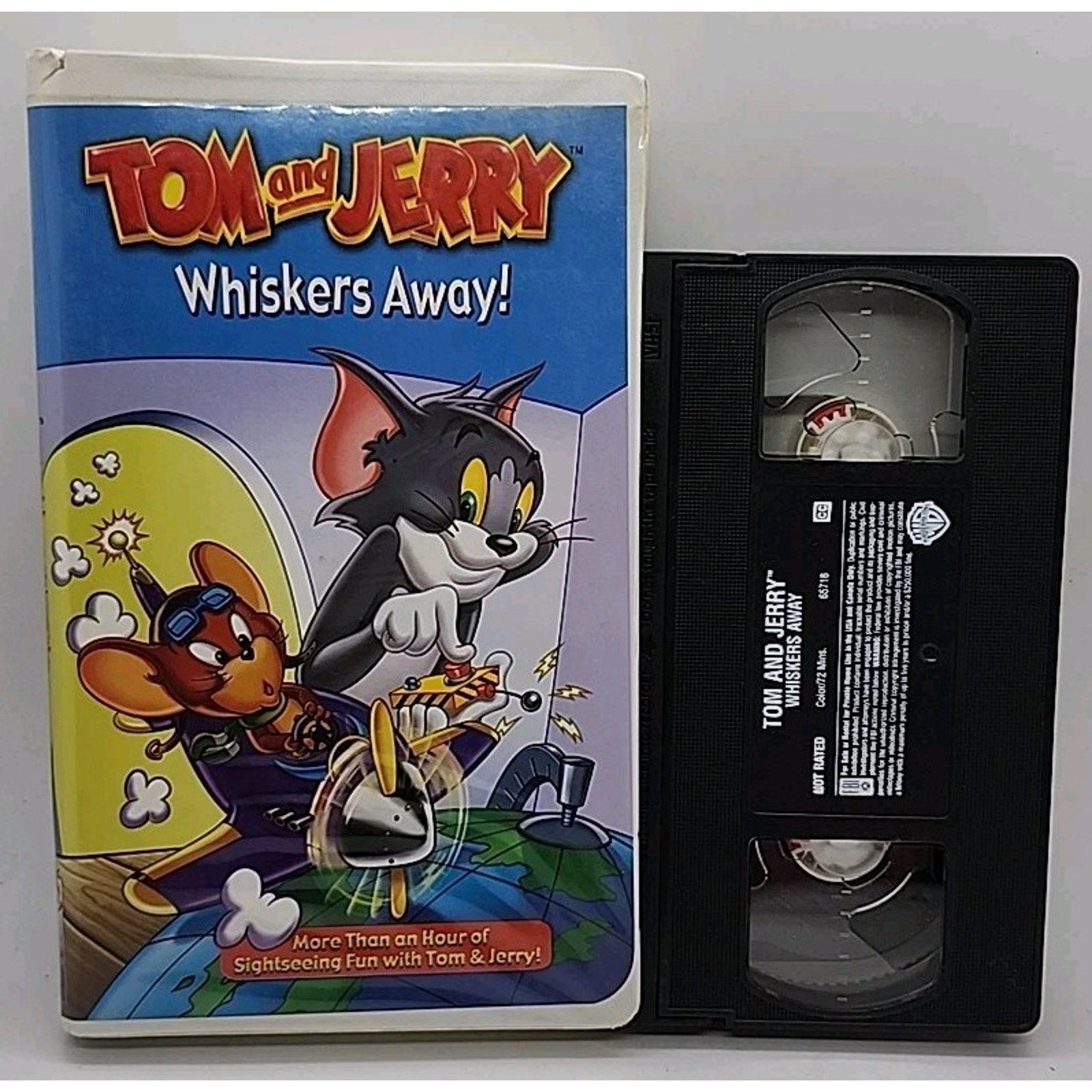 Tom and Jerry - Whiskers Away (VHS, 2003, Clam Shell)