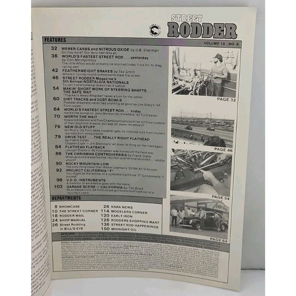 Street Rodder Magazine - August 1985 - Vol. 14 No. 8