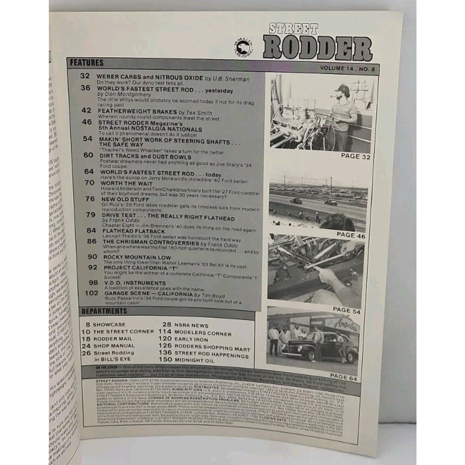 Street Rodder Magazine - August 1985 - Vol. 14 No. 8